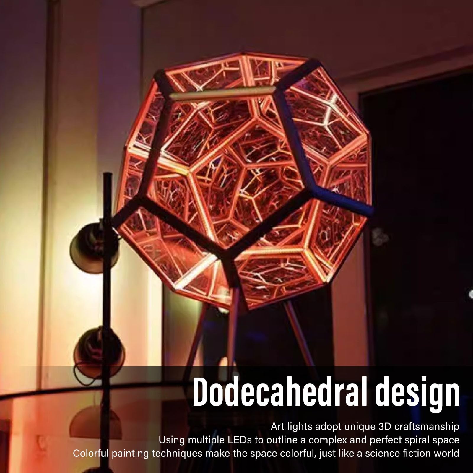 Acogedor Dodecahedron Light, Usb 3D Cube Light, Led Desk Table Lamp Light Gaming Light, Ambient Night For Home Decoration