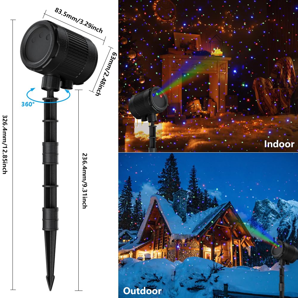 Vansmago Outdoor Laser Lights Projector - Waterproof Rgb Star Show For Halloween & Christmas