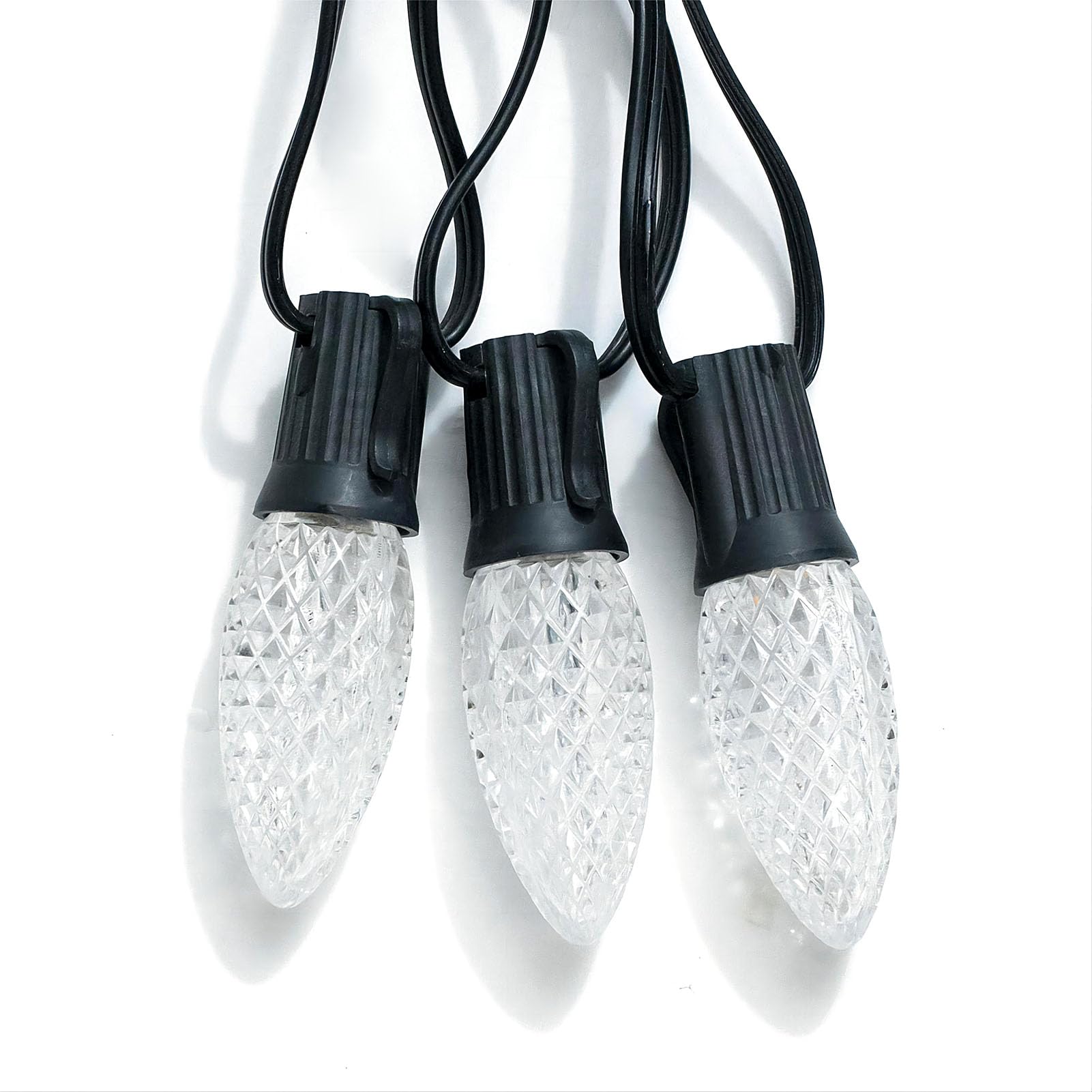 Meconard C9 Led Replacement Christmas Light Bulbs, C9 Shatterproof Led Bulbs For Christmas Indoor Outdoor String Lights,E17 Intermediate Base, Commercial Grade Holiday Bulbs, Warm White, 25Pack