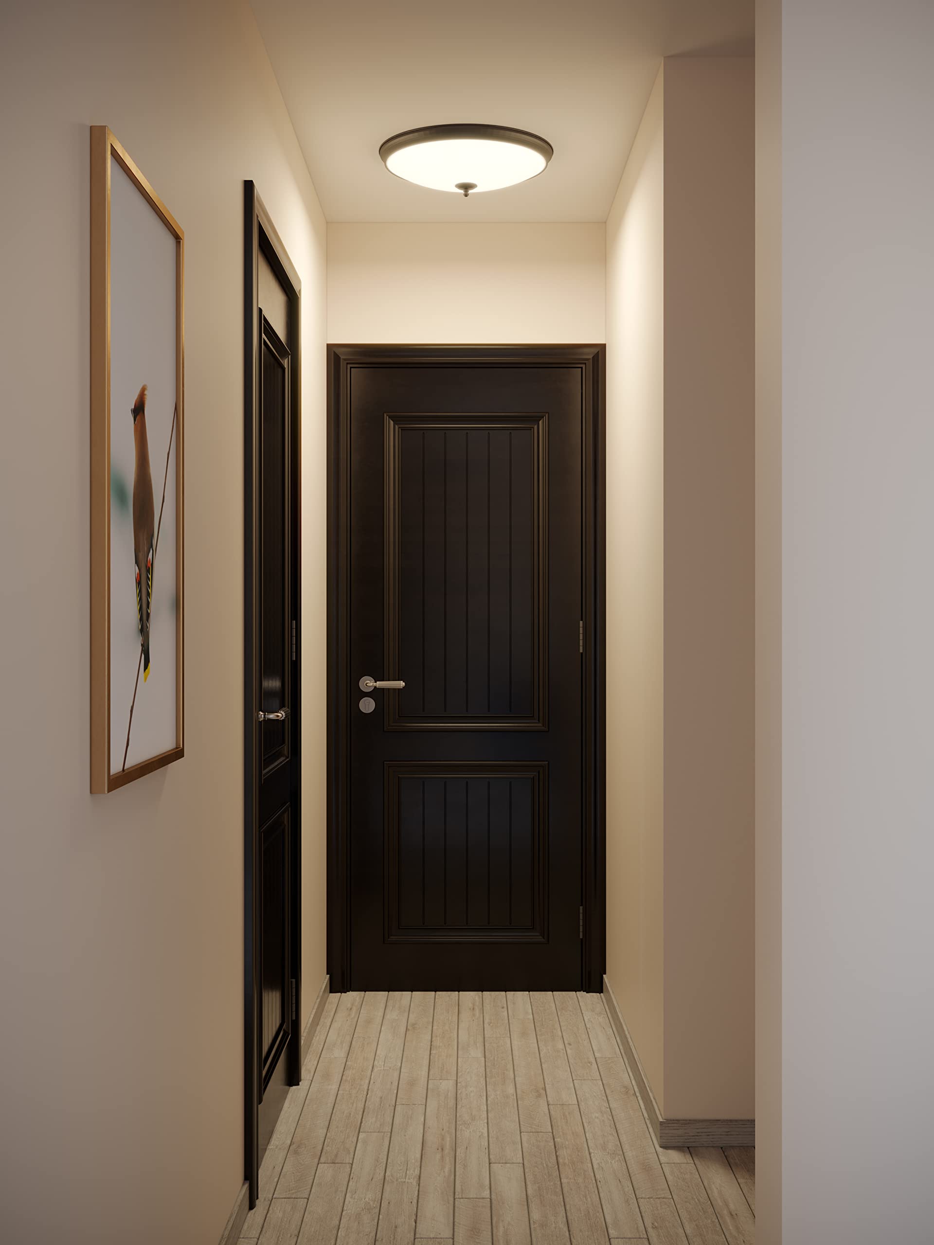 Good Earth Lighting 19 LED Flush Mount - Bronze, Dimmable, 2100 Lumen, 3000K, 50,000 Hour Lamp Life