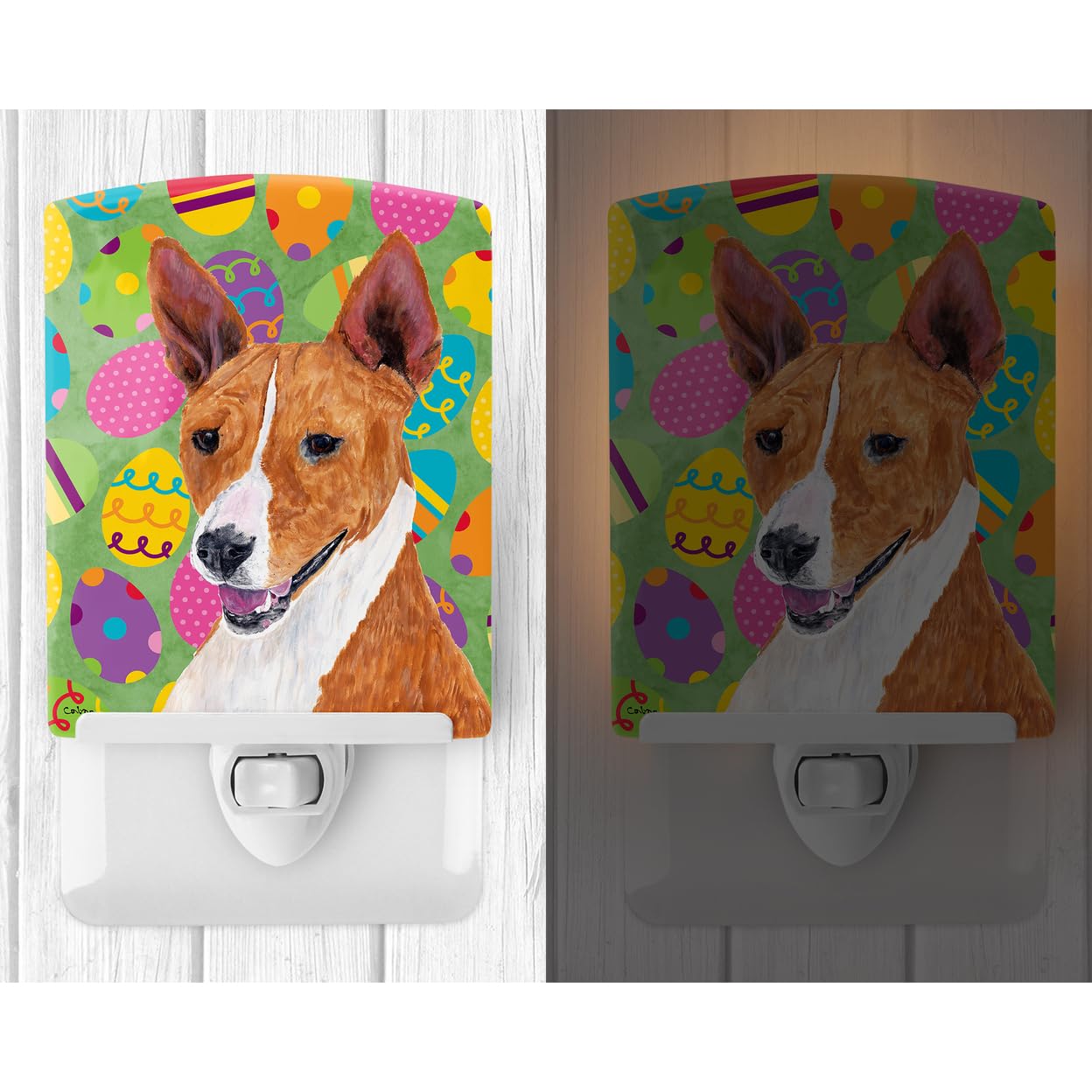 Carolines Treasures Ceramic Night Light, Basenji Design, UL-Certified, 6x4x3 inches, Multicolor, Model SC9467CNL