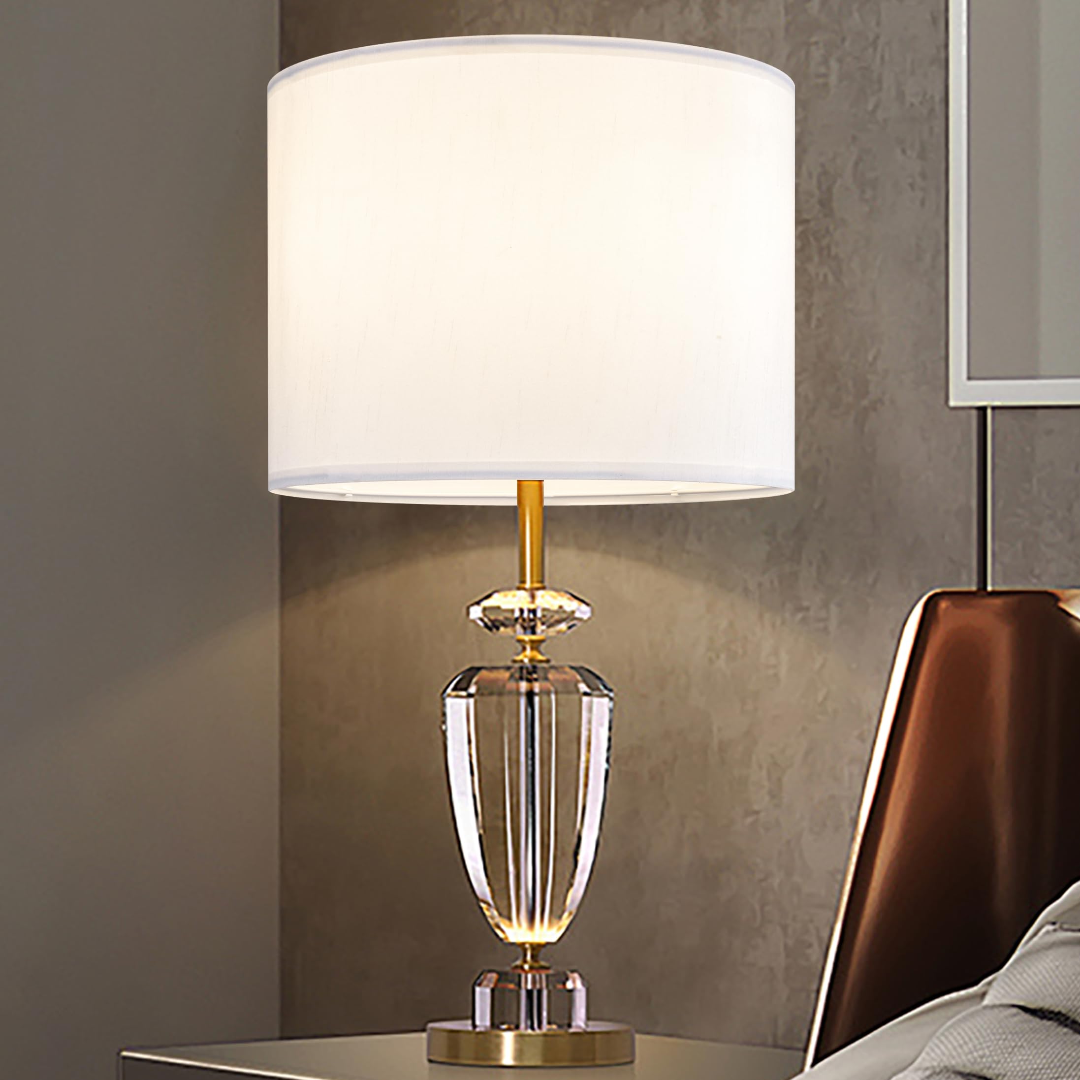 Goso Large White Lamp Shades For Floor Lamps Table Lamps -16 * 16 * 12 Inch (Spider) Drum Lampshades Replacement-Night Stand Lig
