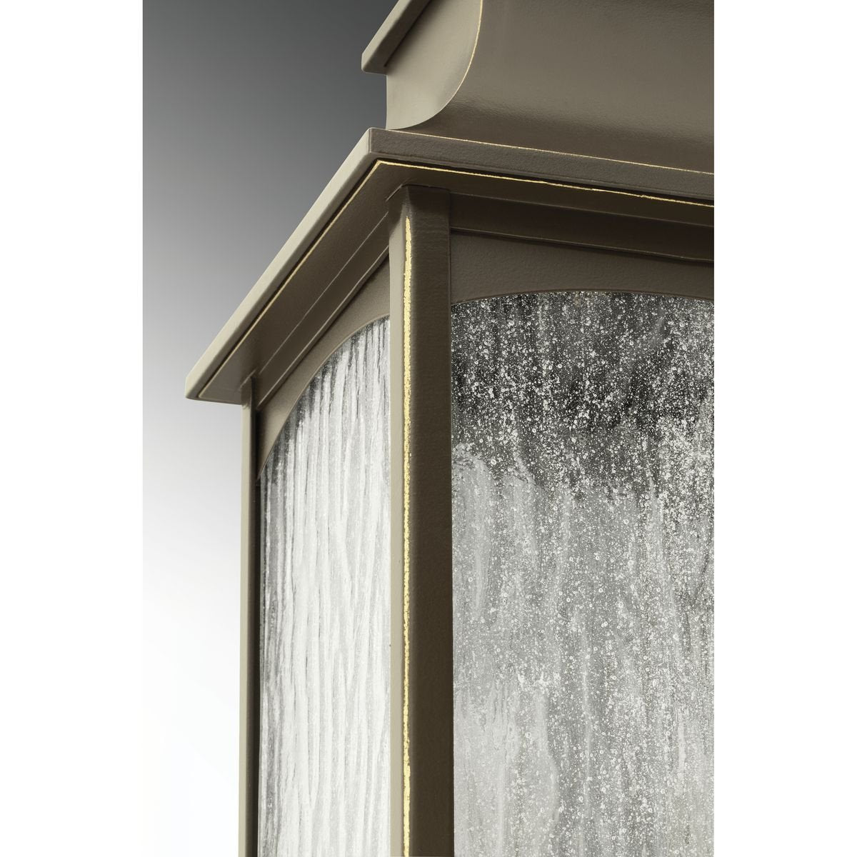 Progress Lighting Maison 1-Light Outdoor Wall Lantern, Water Seeded Glass, Oil Rubbed Bronze, Model P5753-108