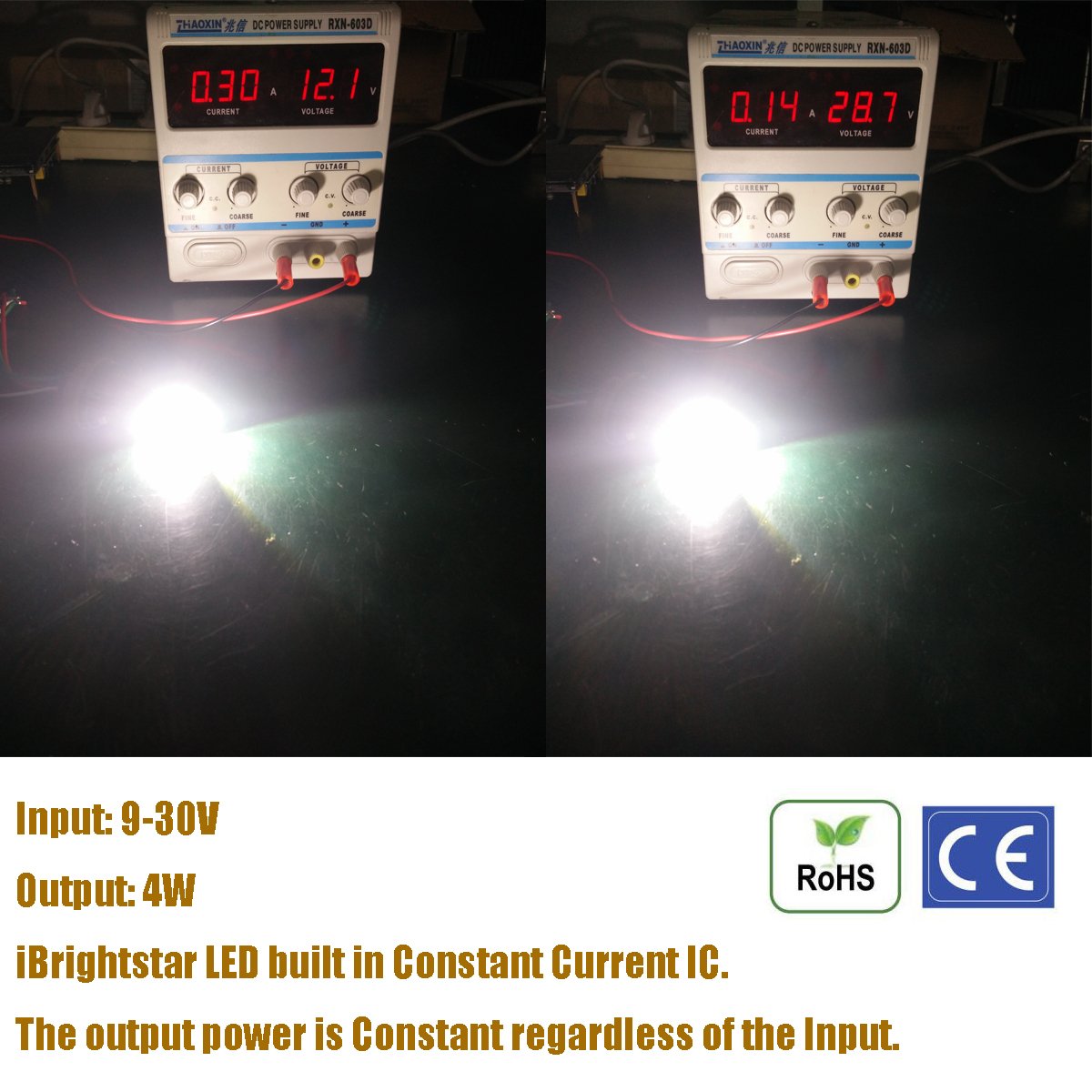 Ibrightstar Newest 9-30V Super Bright Low Power 7443 7440 T20 Led Bulbs With Projector Replacement For Back Up Reverse Lights Or