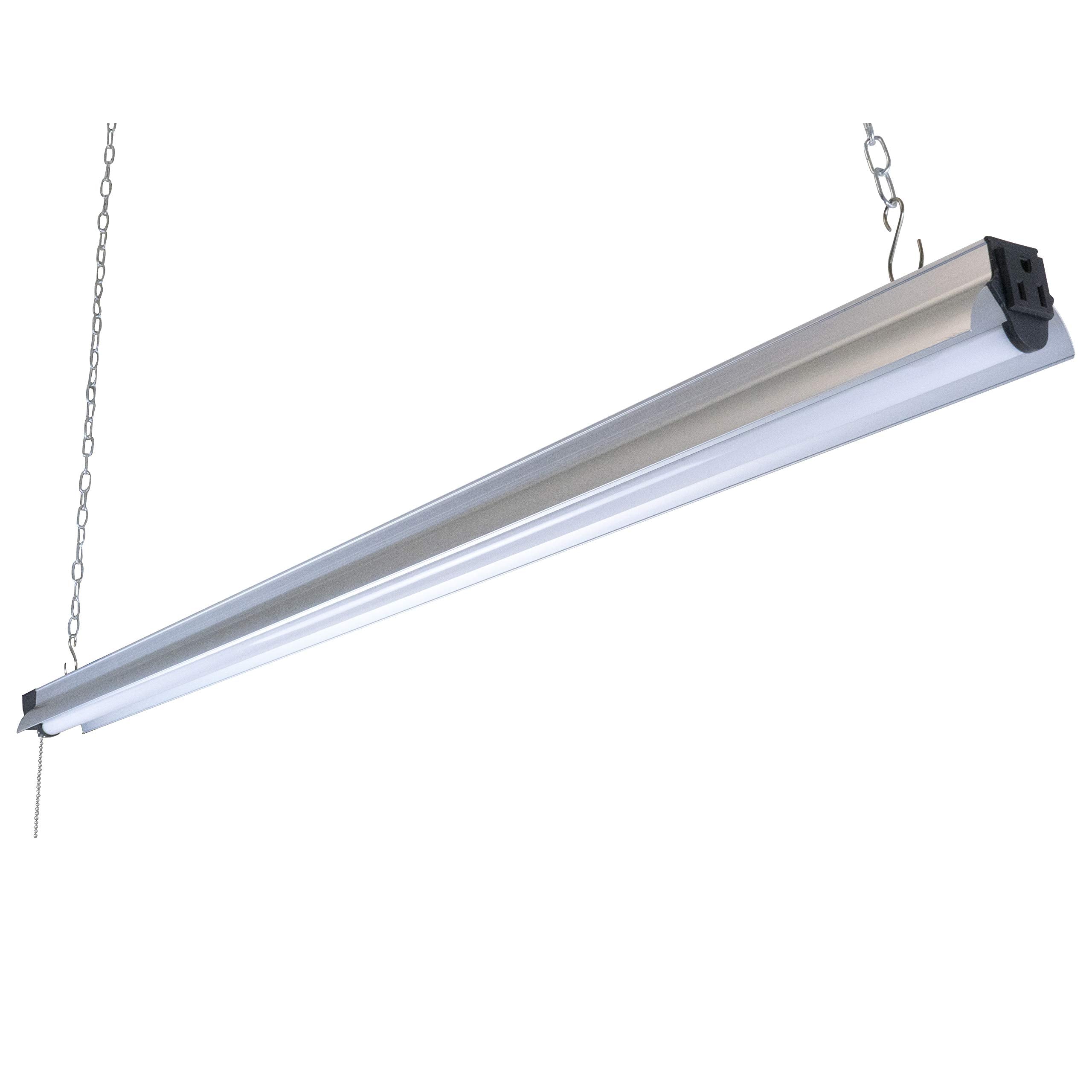 Newhouse Lighting 4FT LED Shop Light, 55W (225W Equivalent), 5000 Lumens, 4000K Linkable Garage Lighting, Utility LED Ceiling Li