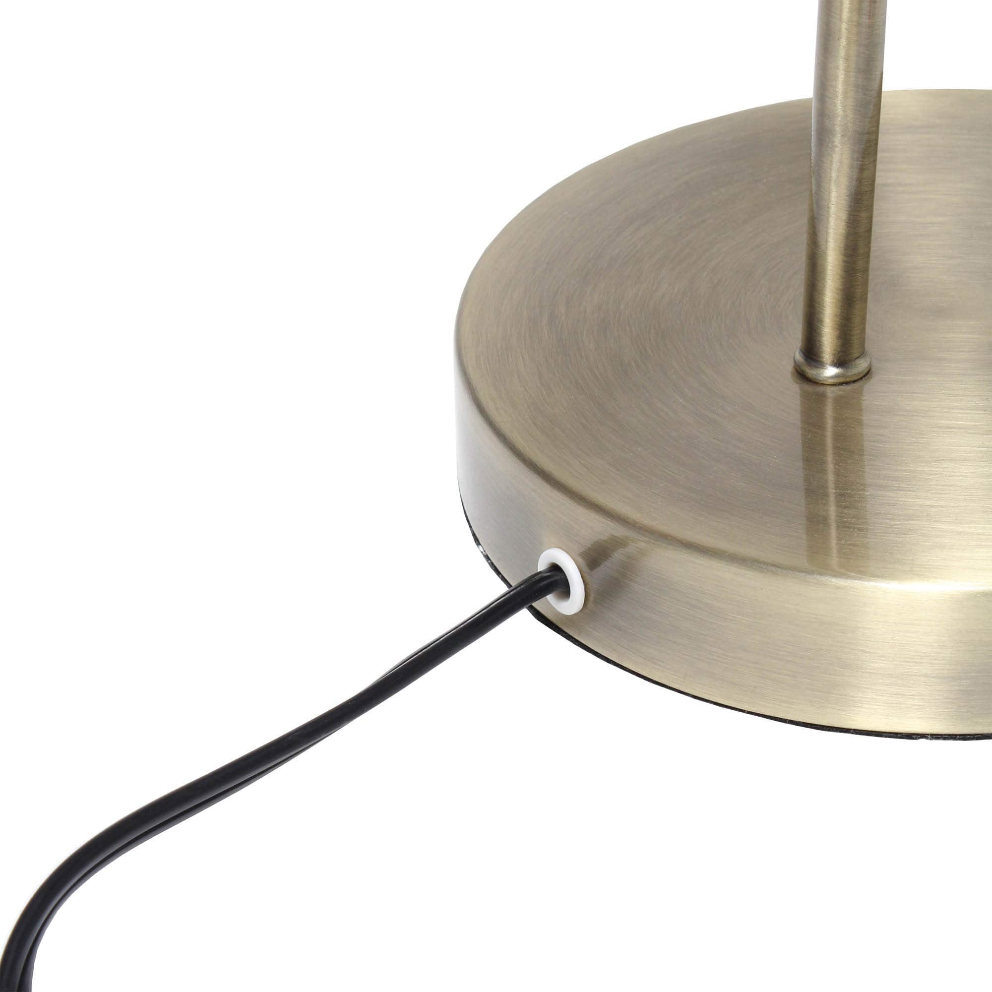 LALIA HOME Arched Metal Cage Table Lamp, Antique Brass, 9inL x 11inW x 20inH, Model LHT-5061, Metal Construction