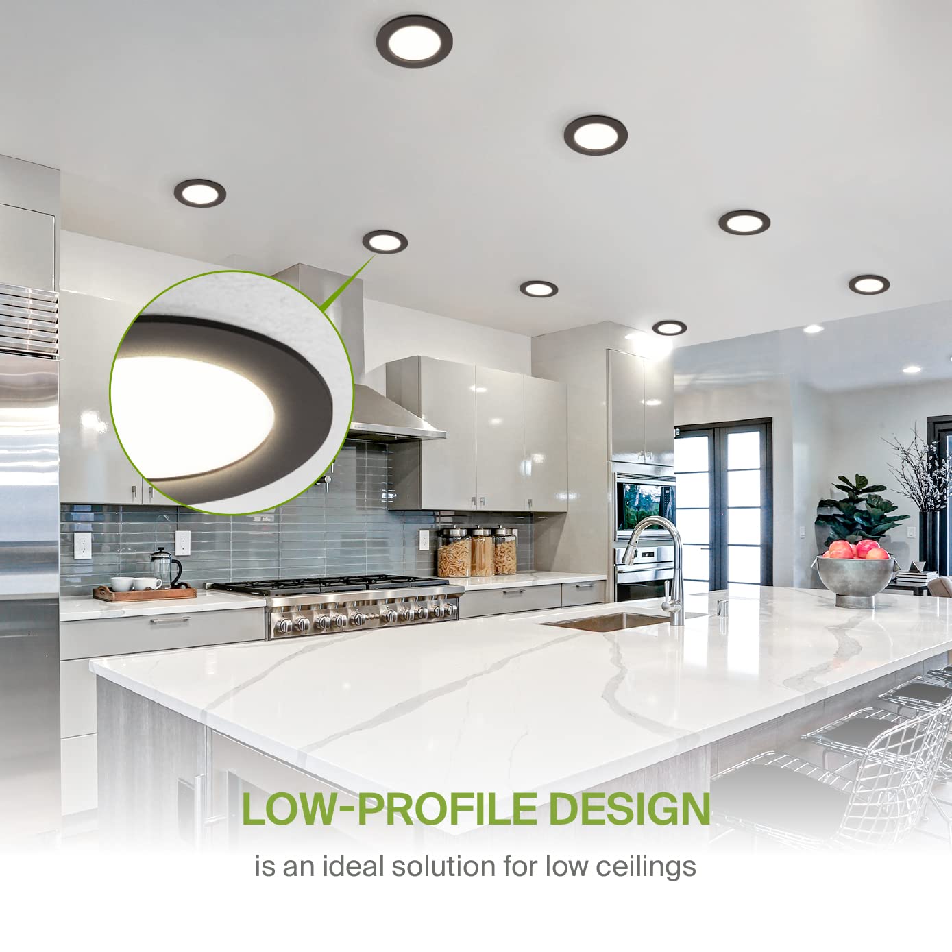 Asd Led Recessed Lighting 4 Inch - 2700K/3000K/3500K/4000K/5000K, 12W 50W Eqv - Ultra Thin Dimmable Ceiling Lights With J Box, Canless Wafer Downlight - Round Slim Panel Light - Ul Energy Star 6 Pack
