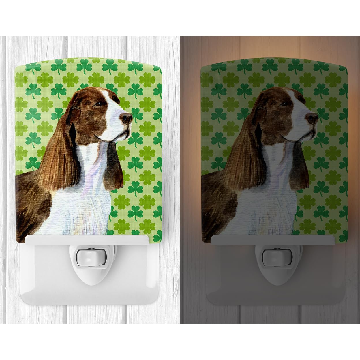 Carolines Treasures Ceramic Night Light, Springer Spaniel Portrait, UL-Certified, 6x4x3in, Multicolor, Model SS4444CNL
