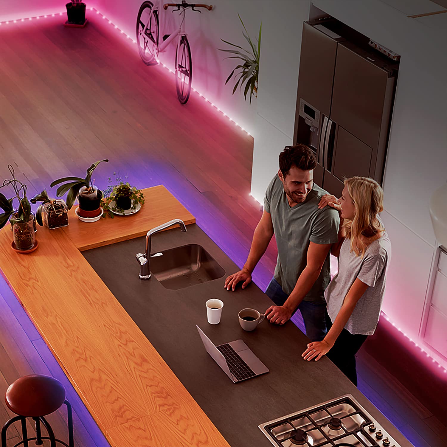 DAYBETTER 400ft LED Strip Lights - 4 Rolls of 100ft, Smart Color Changing, App & Voice Control, Music Sync for Bedroom & Home Decor