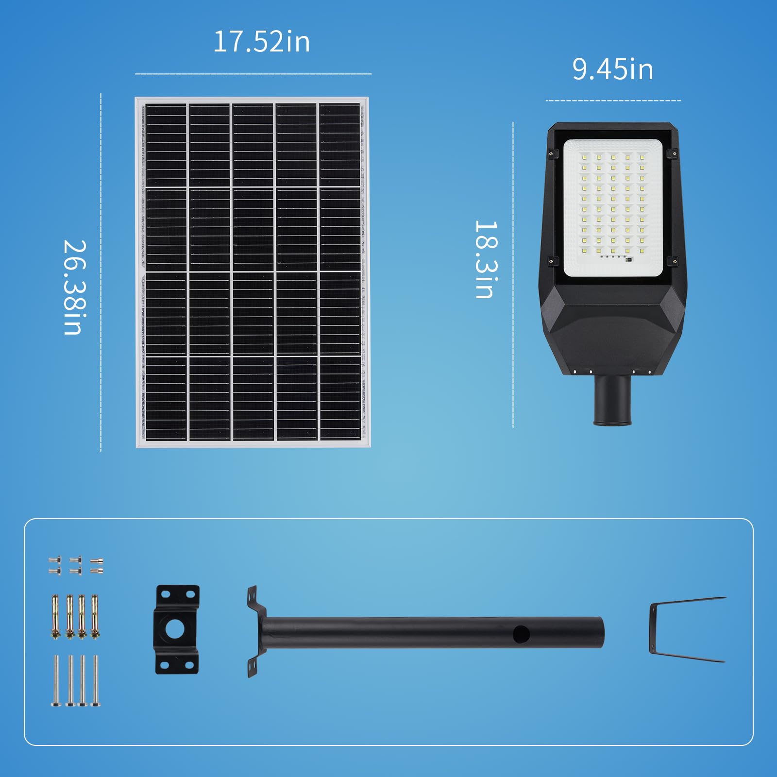 QMXINEYU 8000W Solar Street Lights Outdoor - 6500K Solar Lights Outdoor Waterproof Dusk to Dawn, High Brightness Street Light So