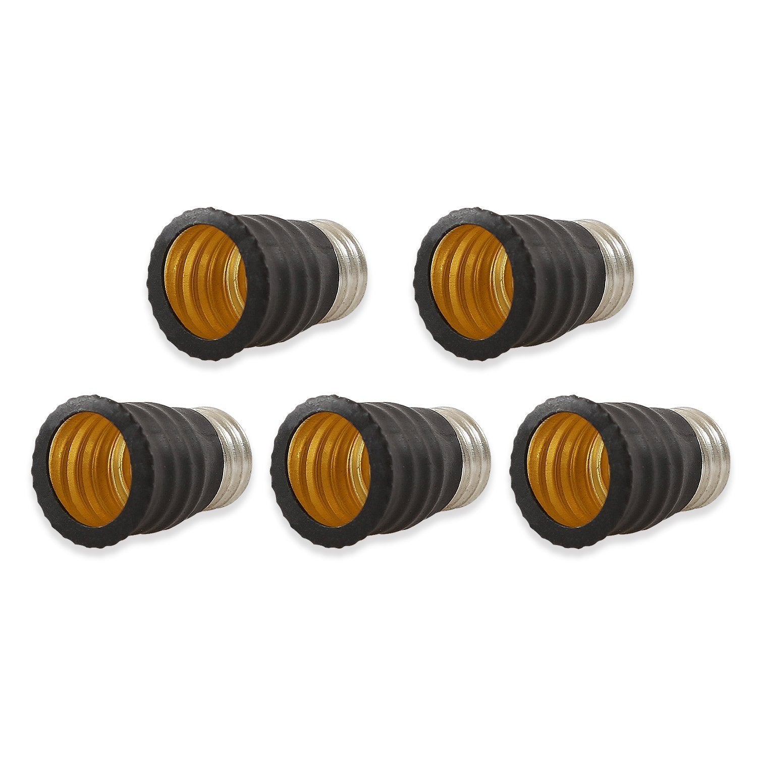 ELECTOP E11 to E12 LED Bulb Base Adapter Converter, 5 Pack, Plastic Lamp Holder