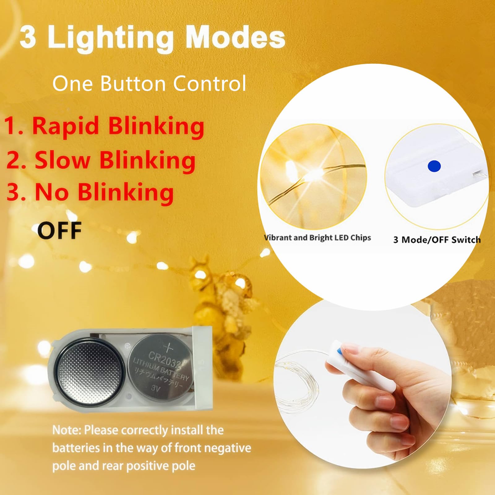 Ranlraka St. PatrickS Day 7Ft Green Fairy Lights, 20 Led, Battery Operated, Waterproof, 3 Speed Modes, Copper Material