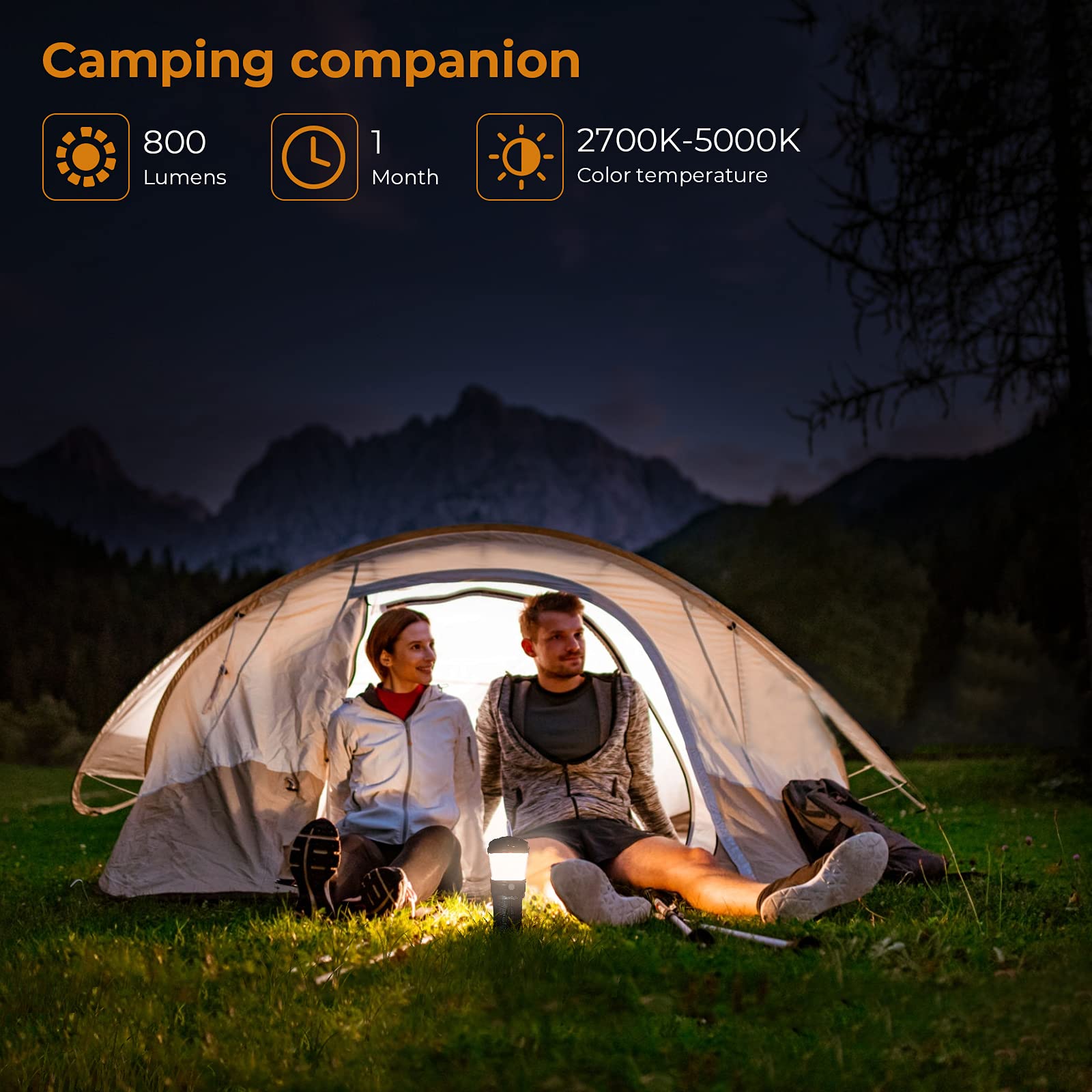 Sofirn BLF LT1 Camping Lantern, Rechargeable, 8X LH351D LED, 24H Runtime, Black, Model FBA-LT1 NEW-Kit