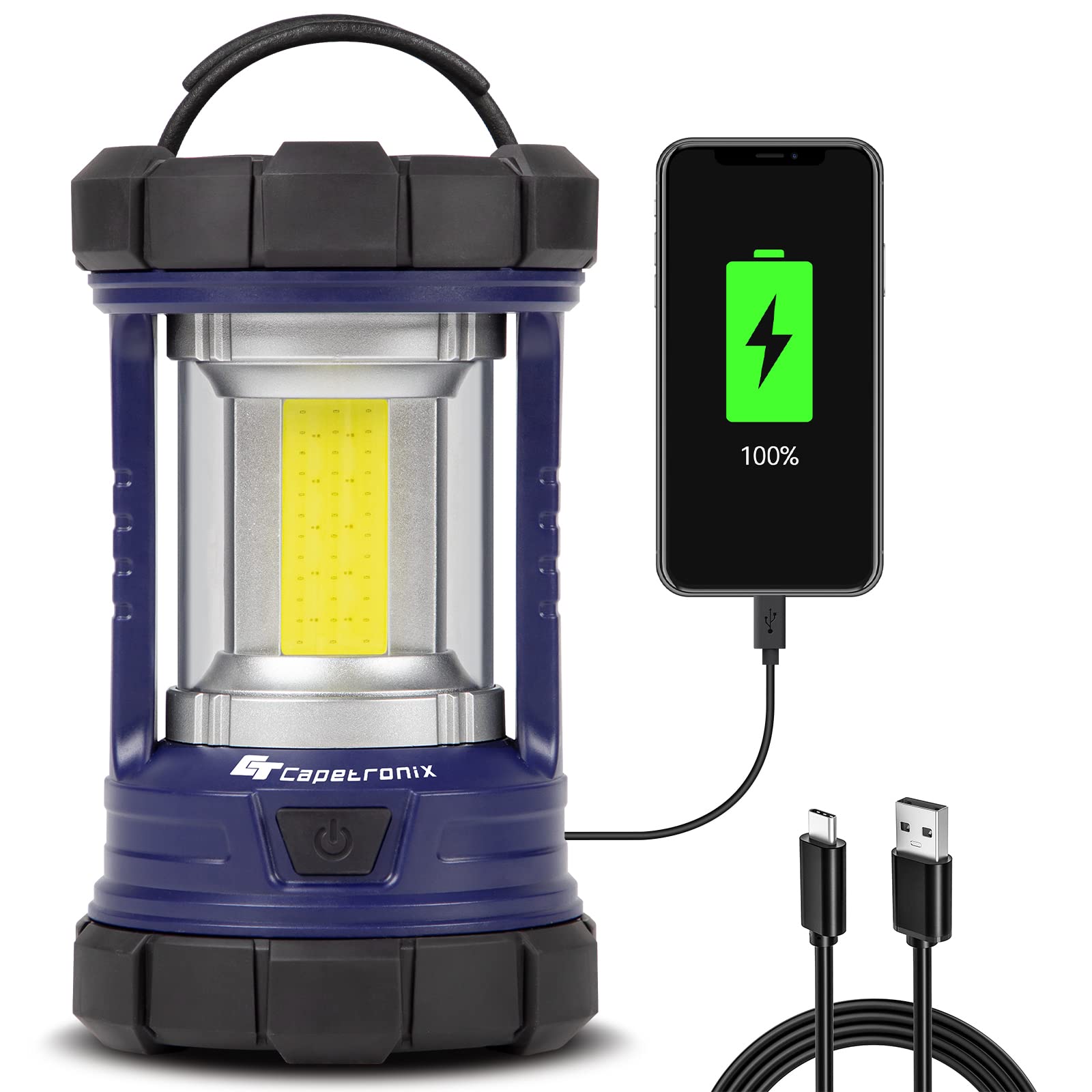Camping Lantern, 3200Lm Led Lanterns For Power Outages, 4600Mah Phone Charger & Rechargeable Lantern, 5 Light Modes Camping Ligh