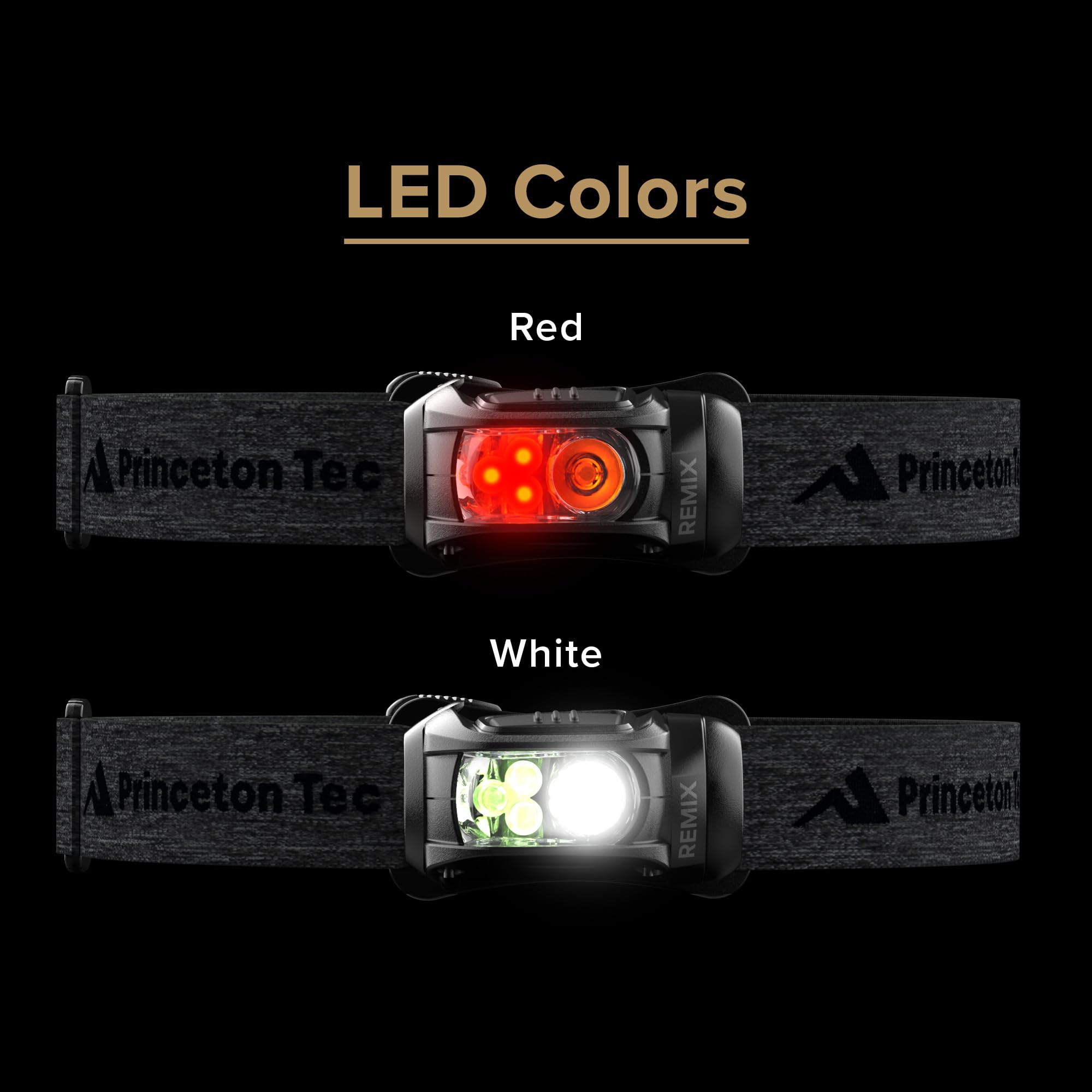 Princeton Tec Remix 450 Lumen Maxbright & Ultrabright Black / Dark Gray, Led Headlamp, Ipx4 Water Resistance, Essential For Hiki
