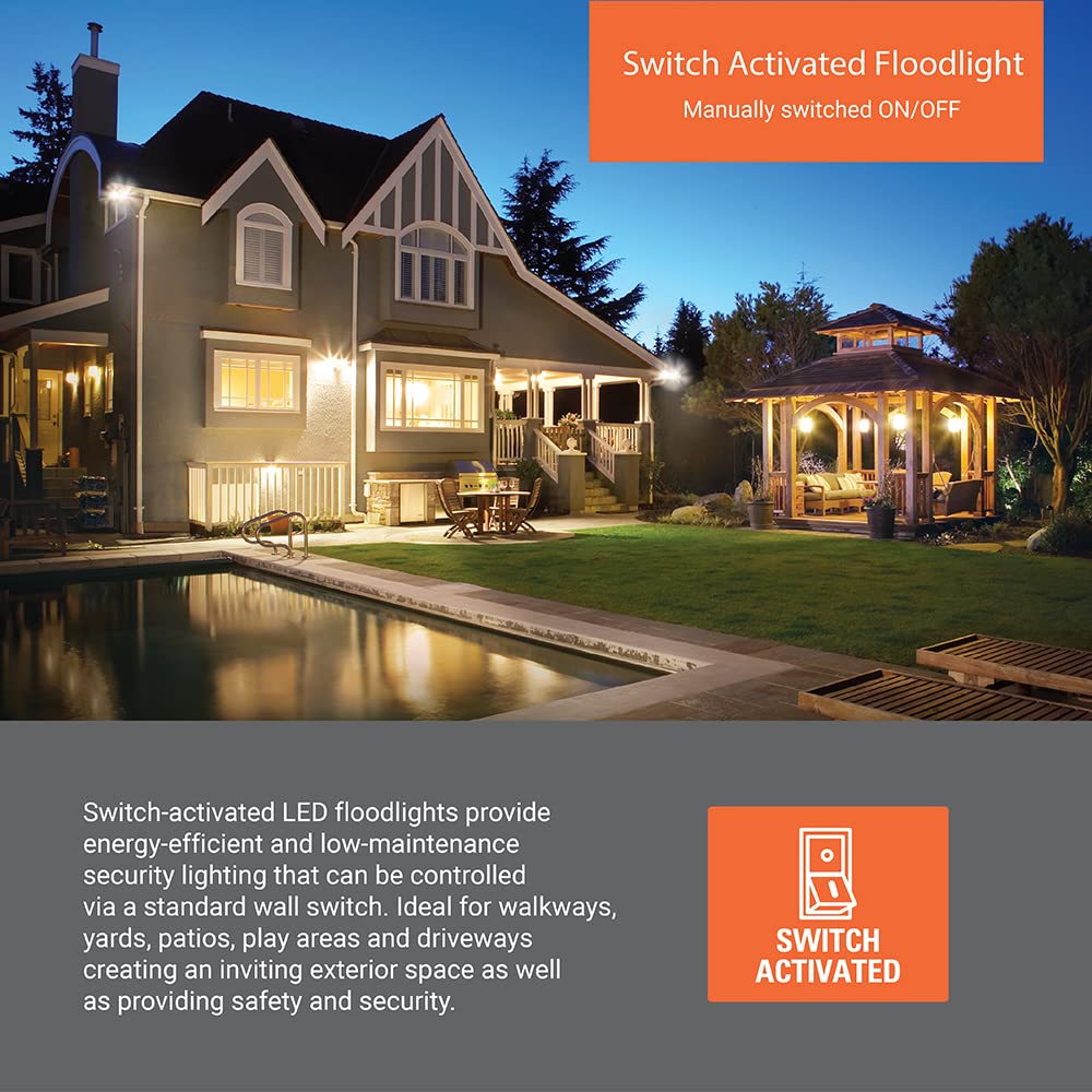 Halo Outdoor Led Flood & Security Light 2372 Lumens Bronze