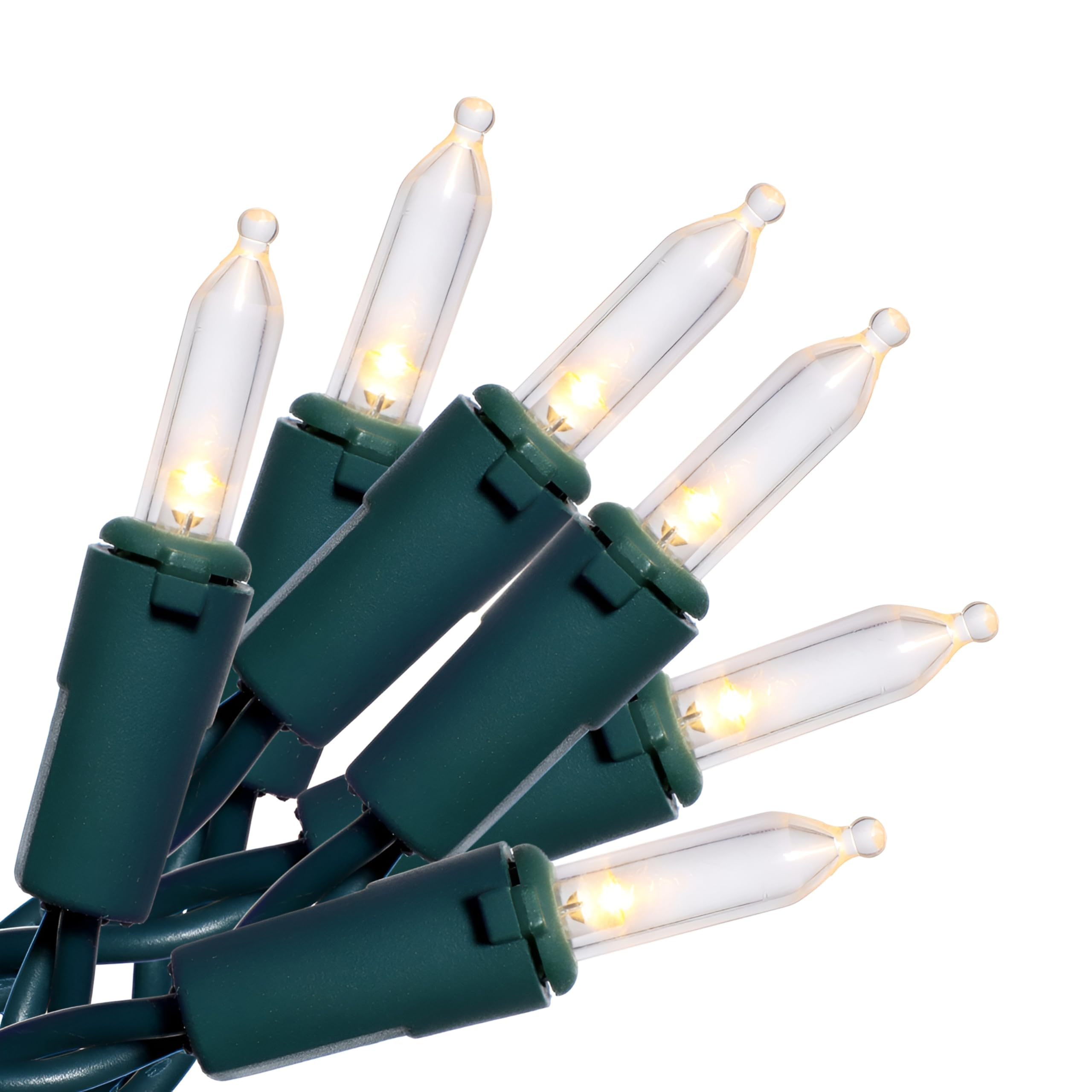 JinBest 200 LED Warm White String Lights, 66ft Green Wire, UL Certified, Indoor/Outdoor Use, Model L2004FB3-WW