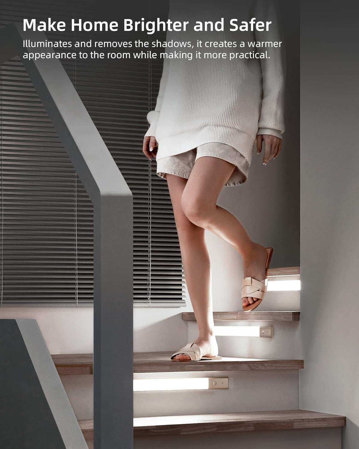 Ezvalo 48 Led Under Cabinet Lighting Wireless Closet Light With 1500Mah Battery, Motion Sensor Light Indoor Stick-On Magnetic Fo