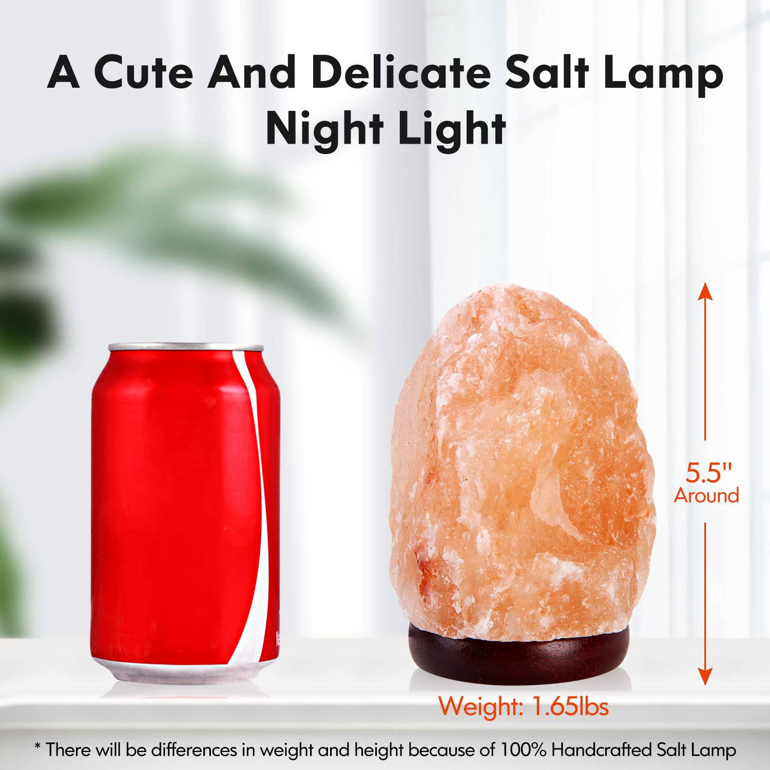 pursalt Himalayan Salt Lamp Night Light - 5.5 Inch, Remote Control, 16 Colors, Pink, USB, Model PSUSJ1A1MU13