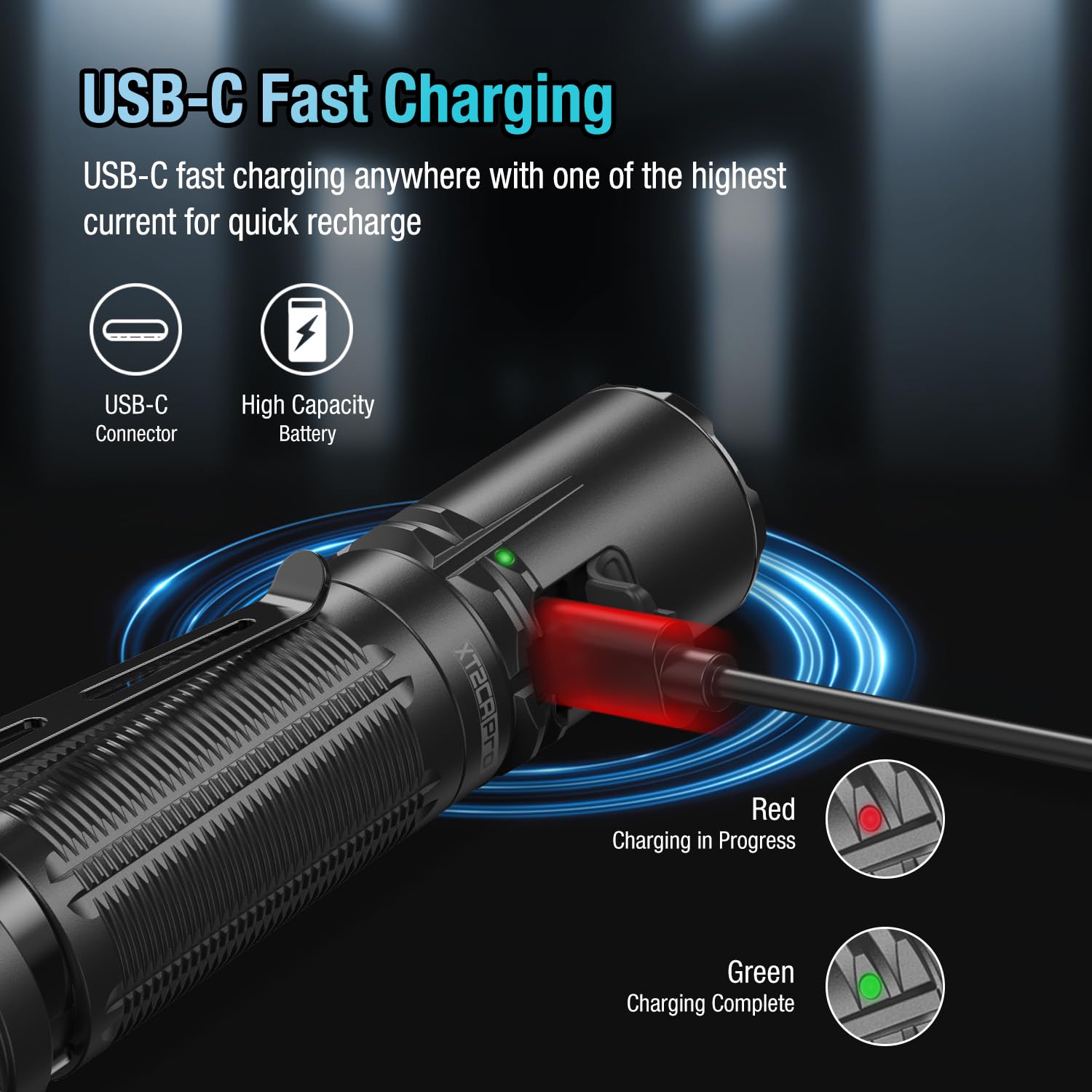 klarus XT2CR Pro Tactical Flashlight, 2100 Lumens Ultra-Bright LED Flashlight, Dual Tail Switches Pocket-Sized Flash Light and H