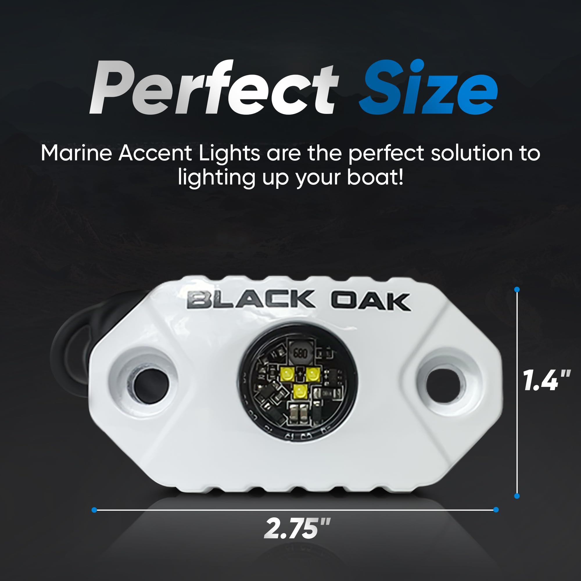 Black Oak Led Marine Led Boat Light Marine Accent Lights, Fishing Lights, Boat Courtesy Lights, Deck Lights Dimmable Green Lights – Boat Lighting For Fishing, Pontoon, Yacht, Sailboat