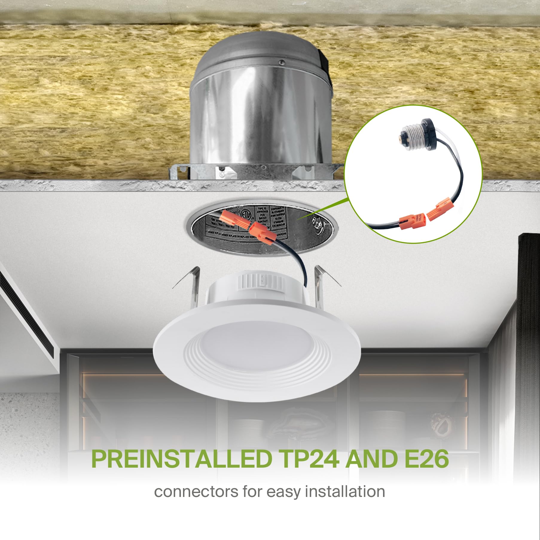 ASD LED Recessed Lighting 4 Inch 9W 700 Lm Dimmable Wet Rated Adjustable 2700K-5000K White Aluminum Model A-LRKR-4D