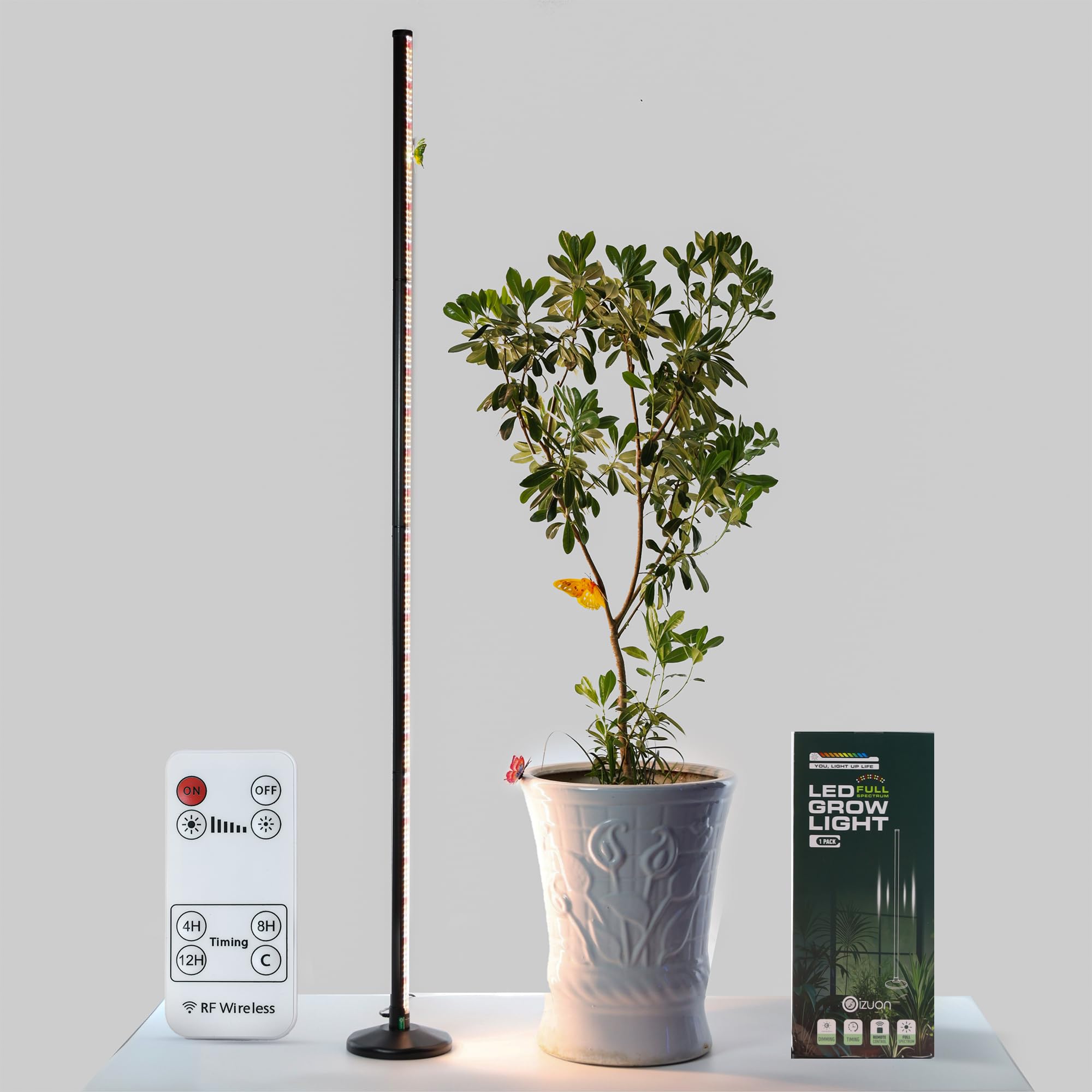 Oizuon Plant Grow Lights Indoor - 64.5 Tall Full Spectrum Plant Growing Lamps with 660nm, 3000K & 6000K LEDs, 36W Grow Lights