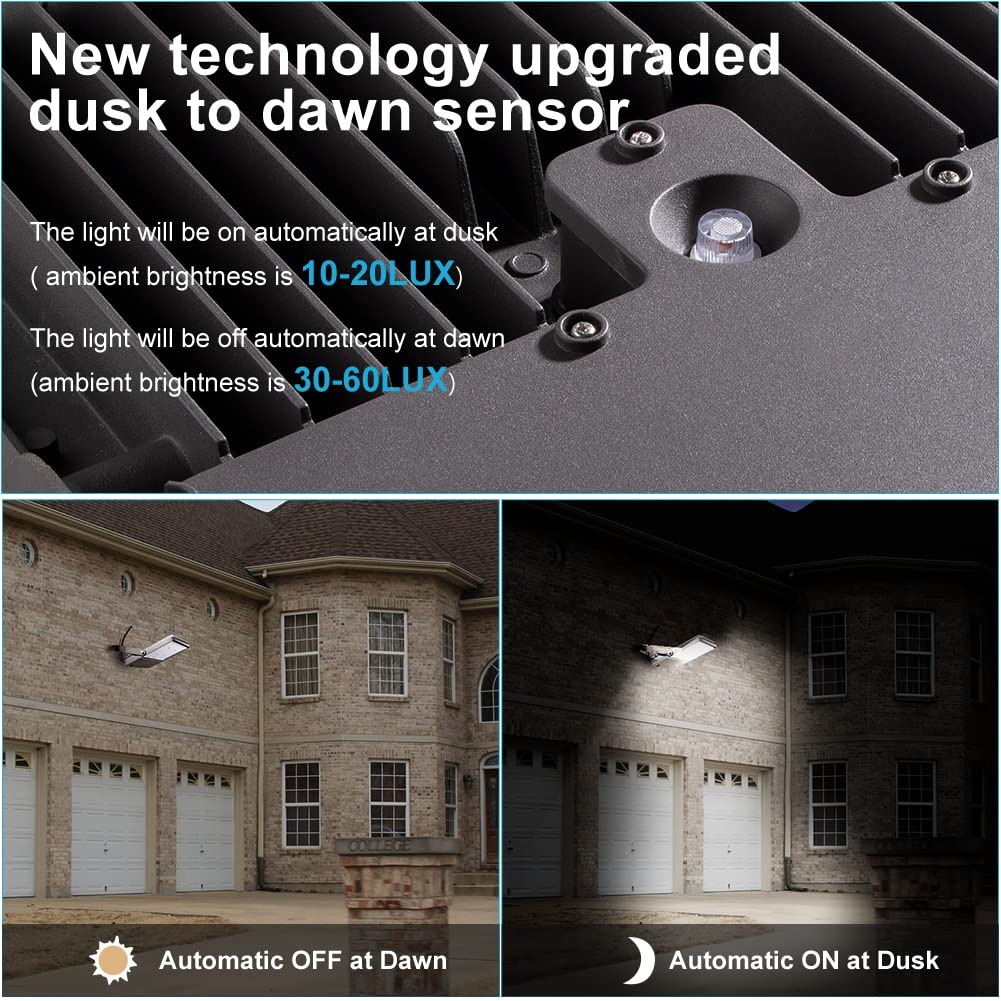 Lightdot 200W Led Flood Light 5000K, 28000Lm, Ip65 Waterproof, Dusk To Dawn,