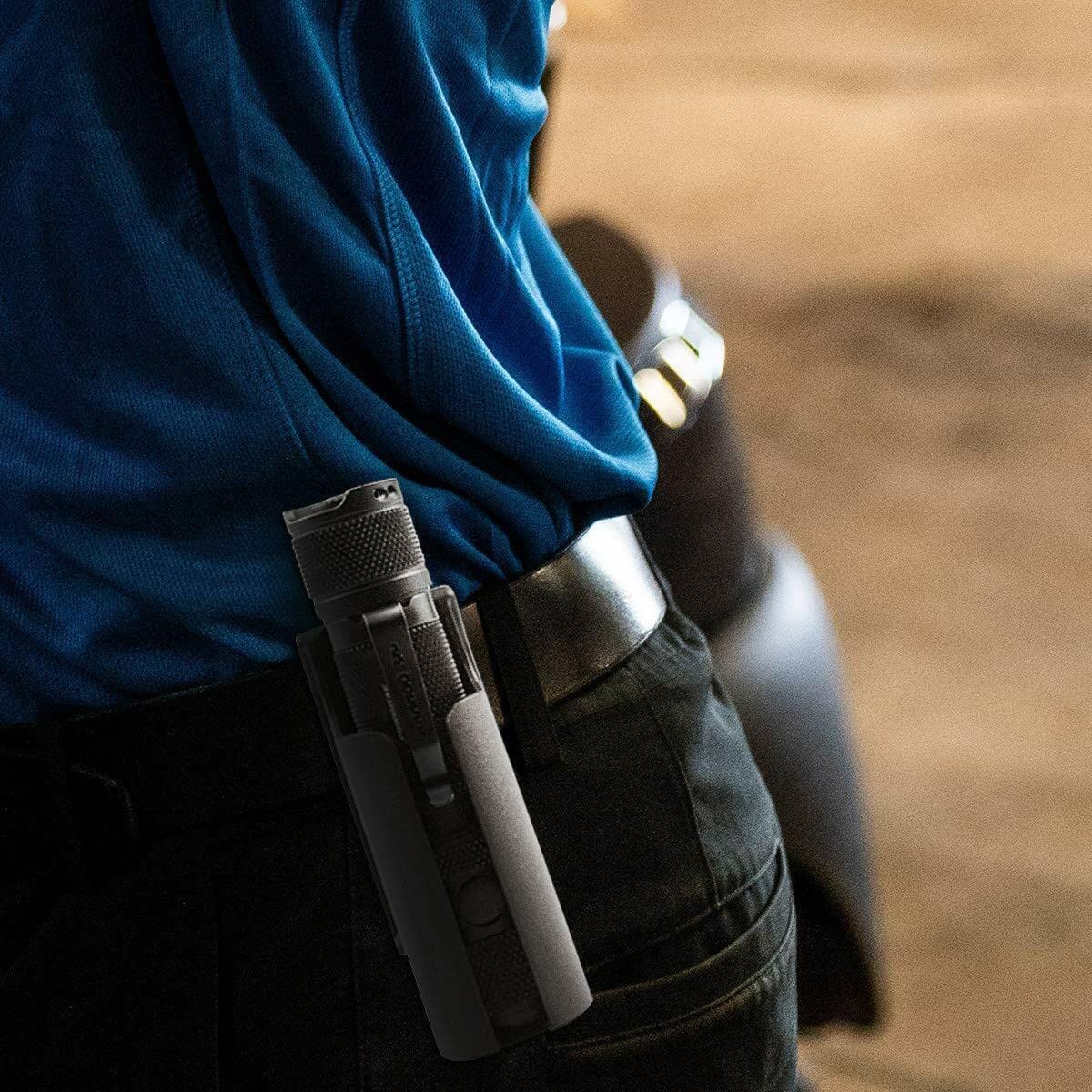 Polyamide Clip-On Kydex Flashlight Holster For Fenix Pd35, Olight Baton Pro Warrior Mini, Powertac M5 E9R, Nitecore P12, Thrunit