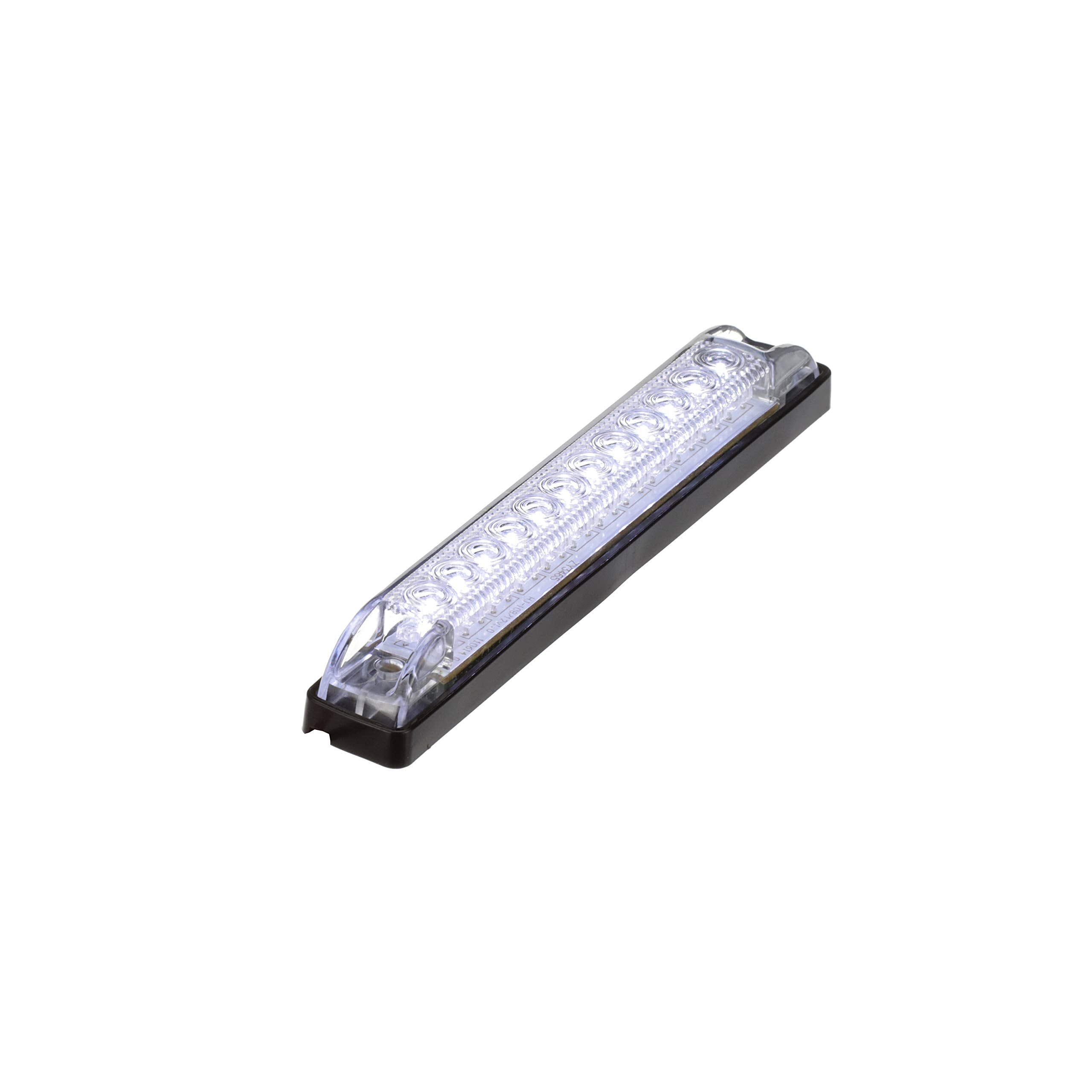 Attwood LED Utility Light Bar, 6-in., 12 White LEDs, 12-Volt DC, Less Than 1-Amp Draw, Model 6354W7, Black, One Size