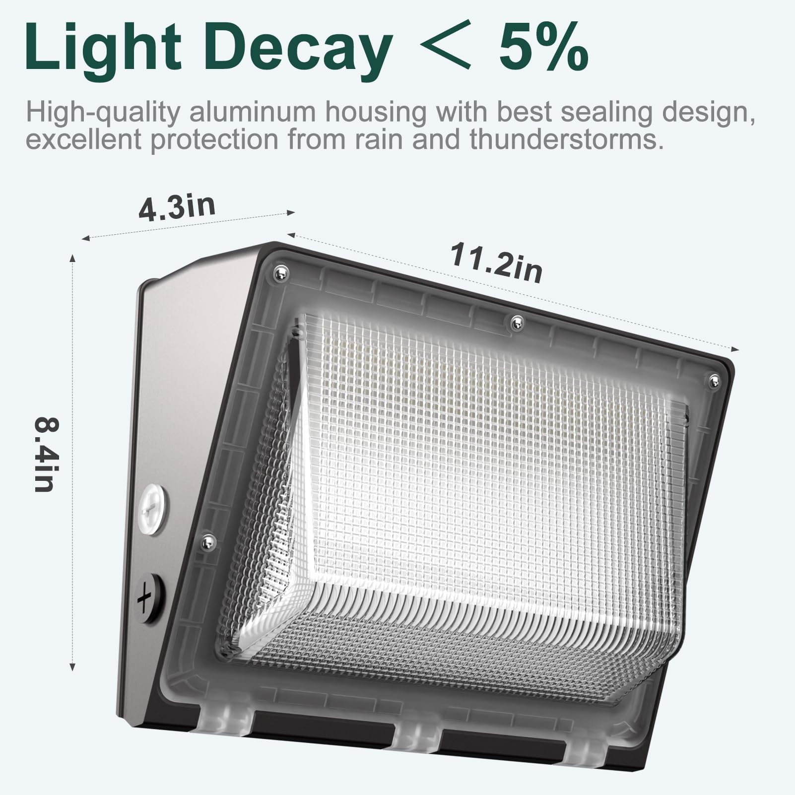 Acohook 10Pack 150W Led Wall Pack Lights  100-277V Dusk To Dawn With Photocell  22500Lm 5000K Daylight Ip65 Waterproof Outdoor Security Lighting  Energy Saving  Etl | 5-Year Warranty(Height:10~20Ft)