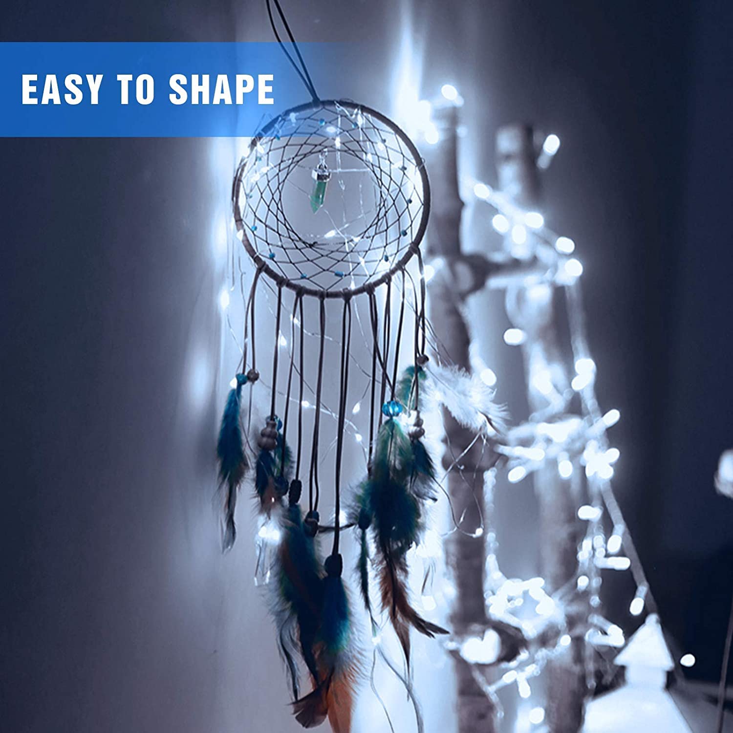 Aozope 10 Pack Fairy Lights, 7Ft 20 Led Twinkle Copper Wire String Lights, Warm & Cool White