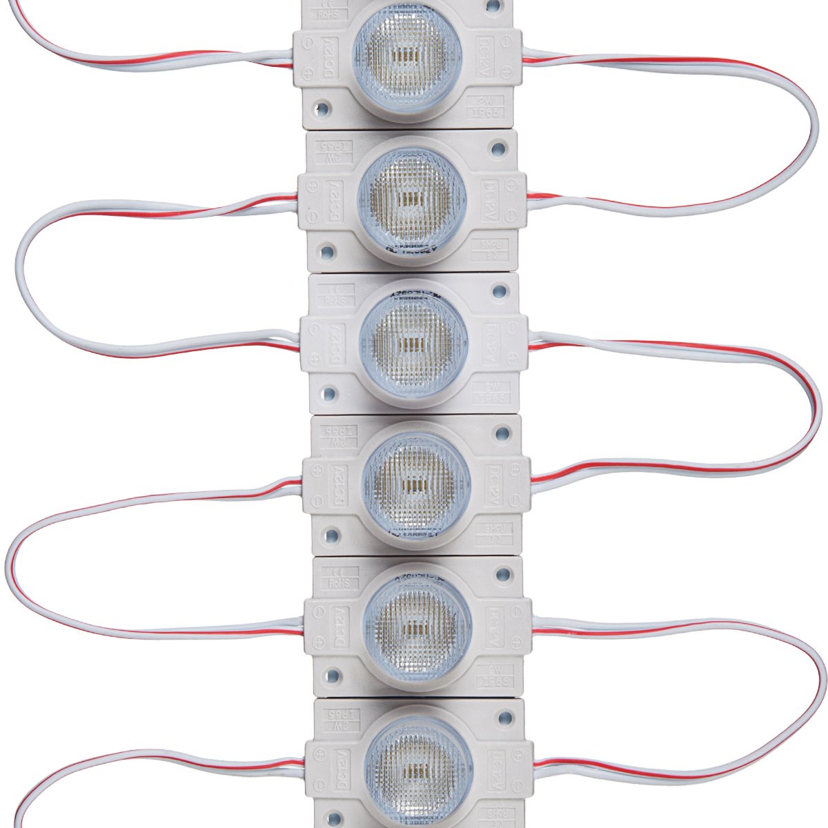 Warm White 3000K 12V Led Module With Lens 2.0W For Light Box With Tape Adhesive Back (20Pcs Pack)