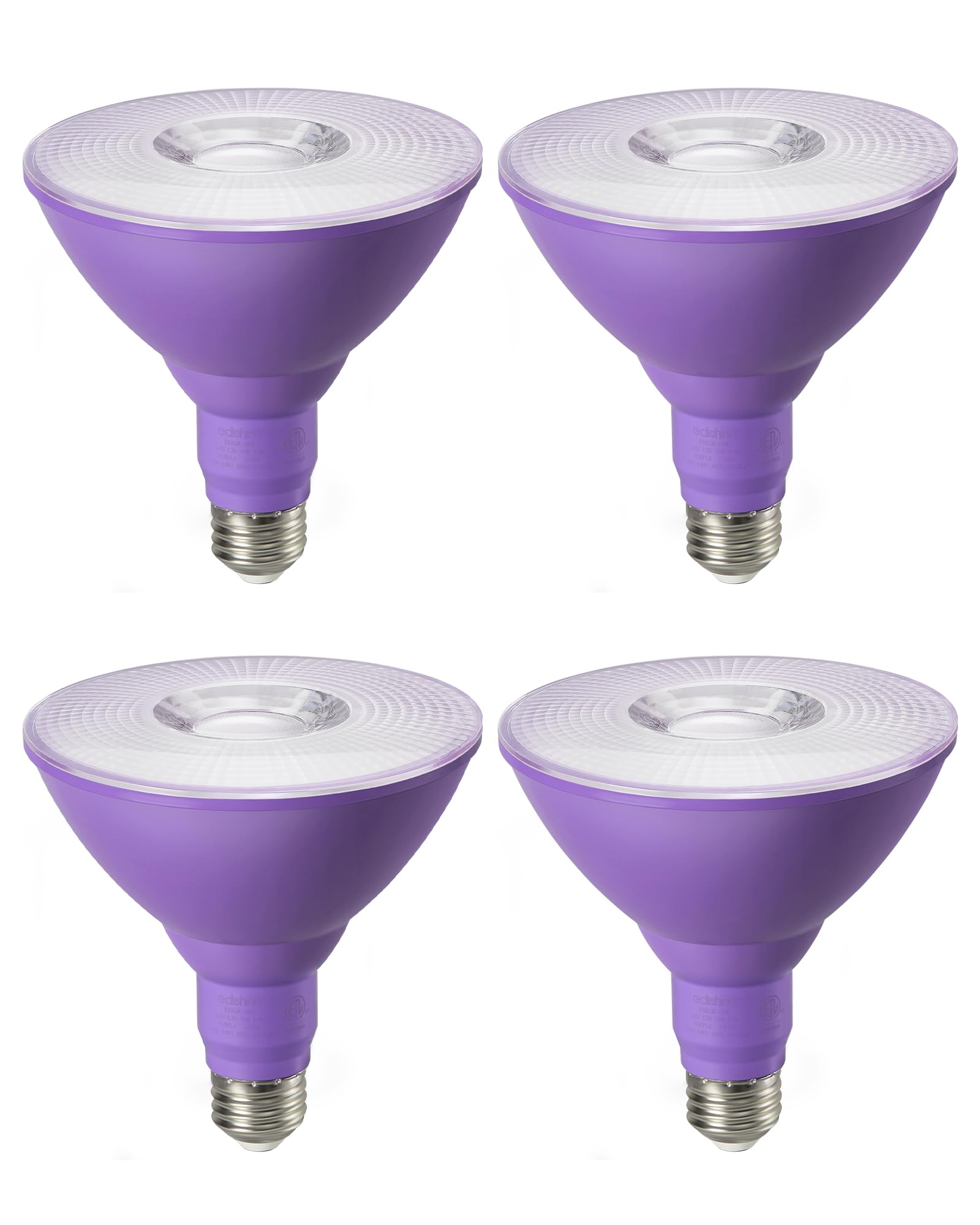 Edishine Par38 Purple Led Flood Light Bulbs Outdoor, Dimmable Purple Led Light Bulb, 18W(120W Equivalent), Flood Lights For Part