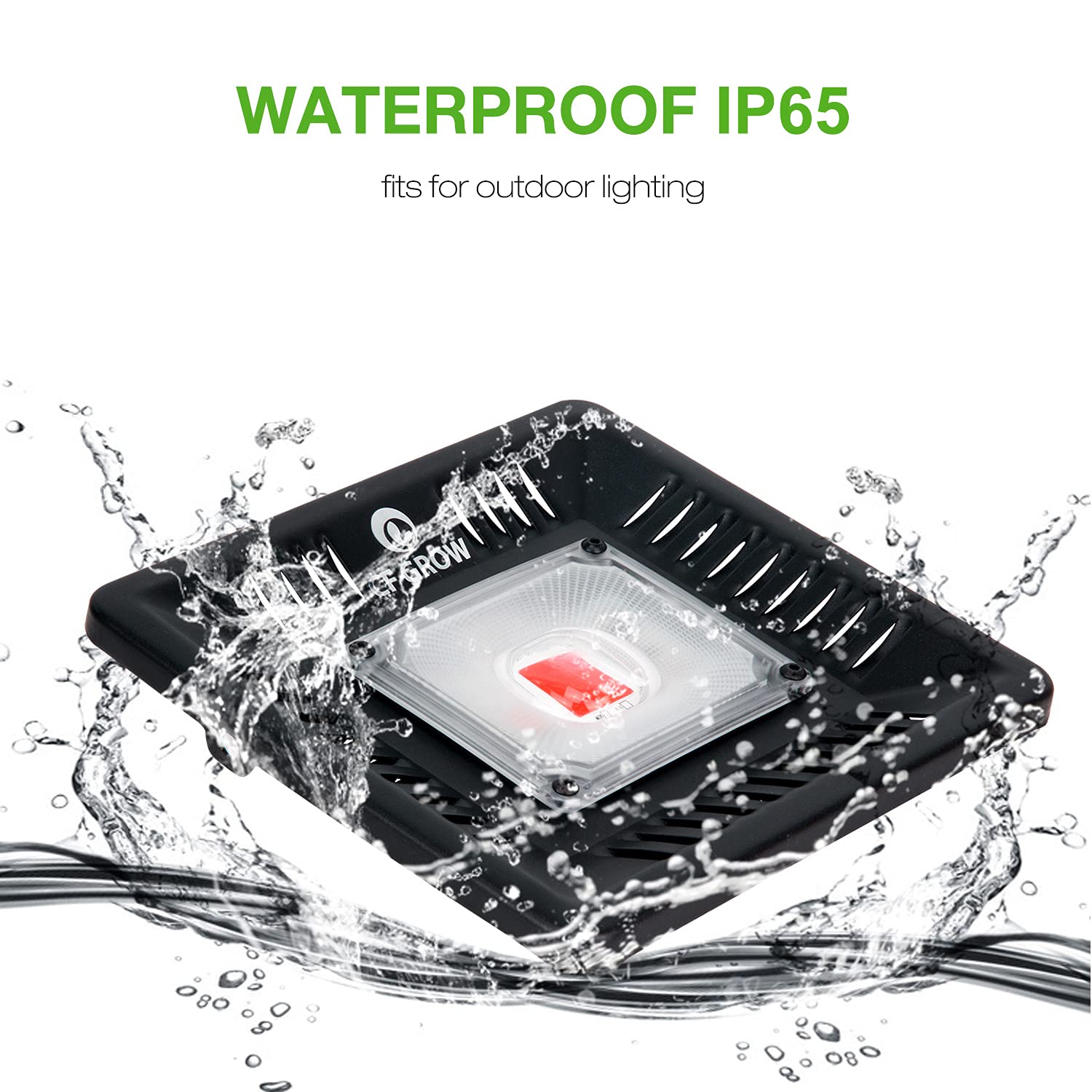 Waterproof 100W Led Grow Light Full Spectrum, New Technology Cob Led Grow Light, Natural Heat Dissipation Without Noise, Suitabl