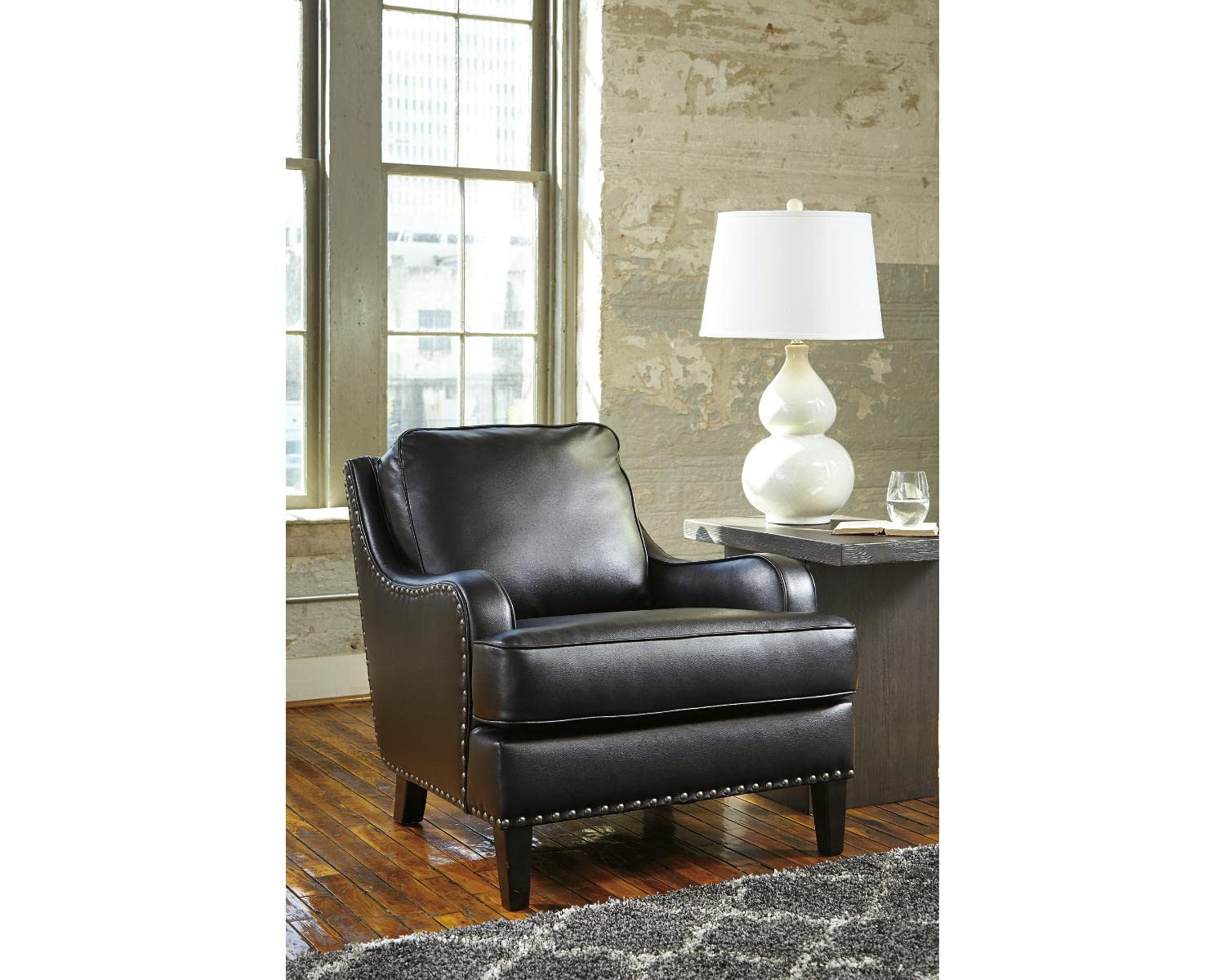 Ashley Furniture Signature Design - Saffi Table Lamp - Glazed Ceramic - Light Blue