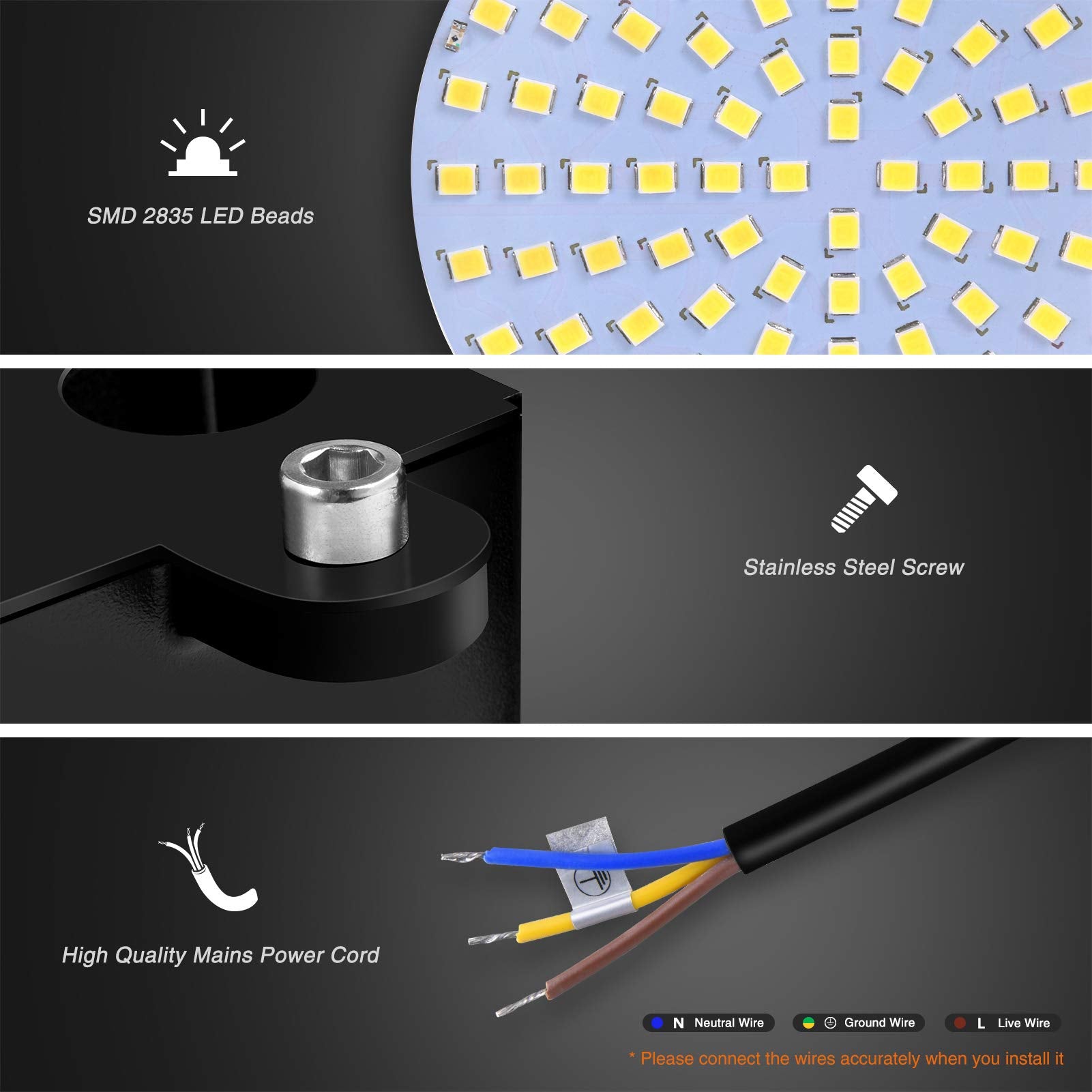 Viugreum 5 Pack 100W 12000Lm Led Barn Light,Dusk To Dawn Outdoor Lighting, Garden Light Ip65 Waterproof 5000K Daylight (700W Mh/