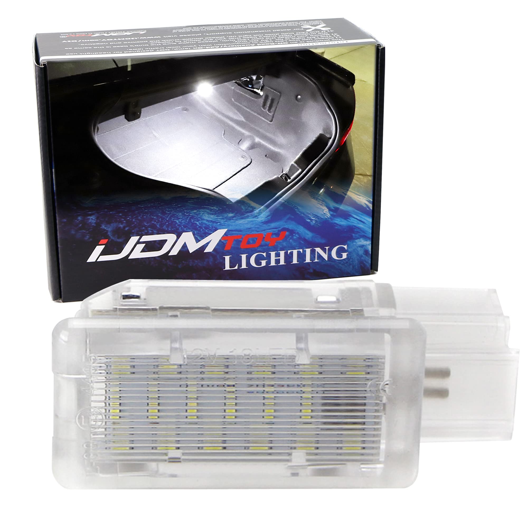iJDMTOY LED Trunk Cargo Light Kit for Chevy Camaro, Cruze, Trax, Spark, Cadillac XTS, Buick Lacrosse, GMC Acadia - 18-SMD Xenon White