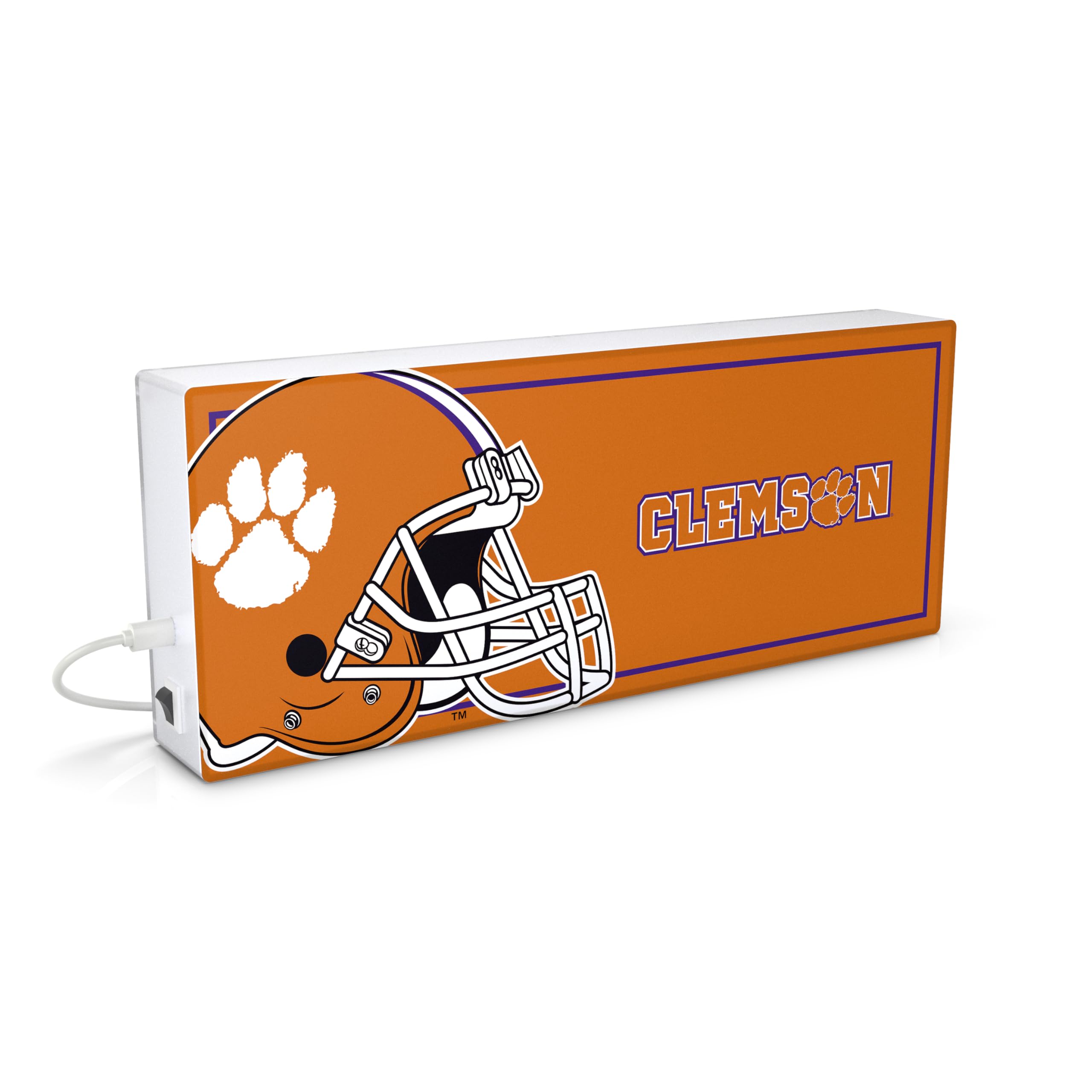 SOAR NCAA LED Ambience Light Box: Elevate Your Space with Officially Licensed Wall D  cor, Clemson Tigers