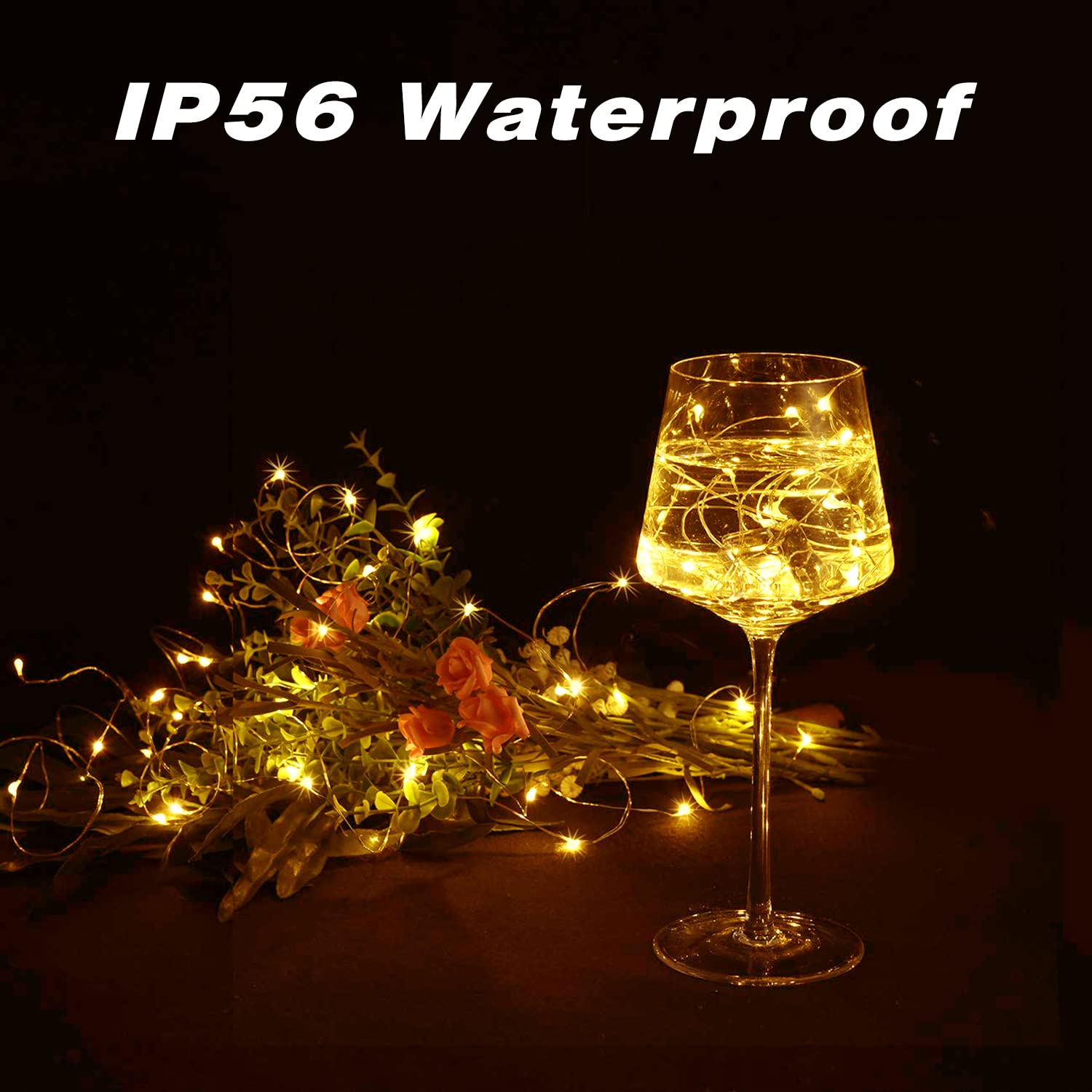 Edvision Fairy Lights 12 Pack Battery Operated String Lights 7 FT 20 LED Christmas Lights Silver Wire Mason Jar Lights for Weddi