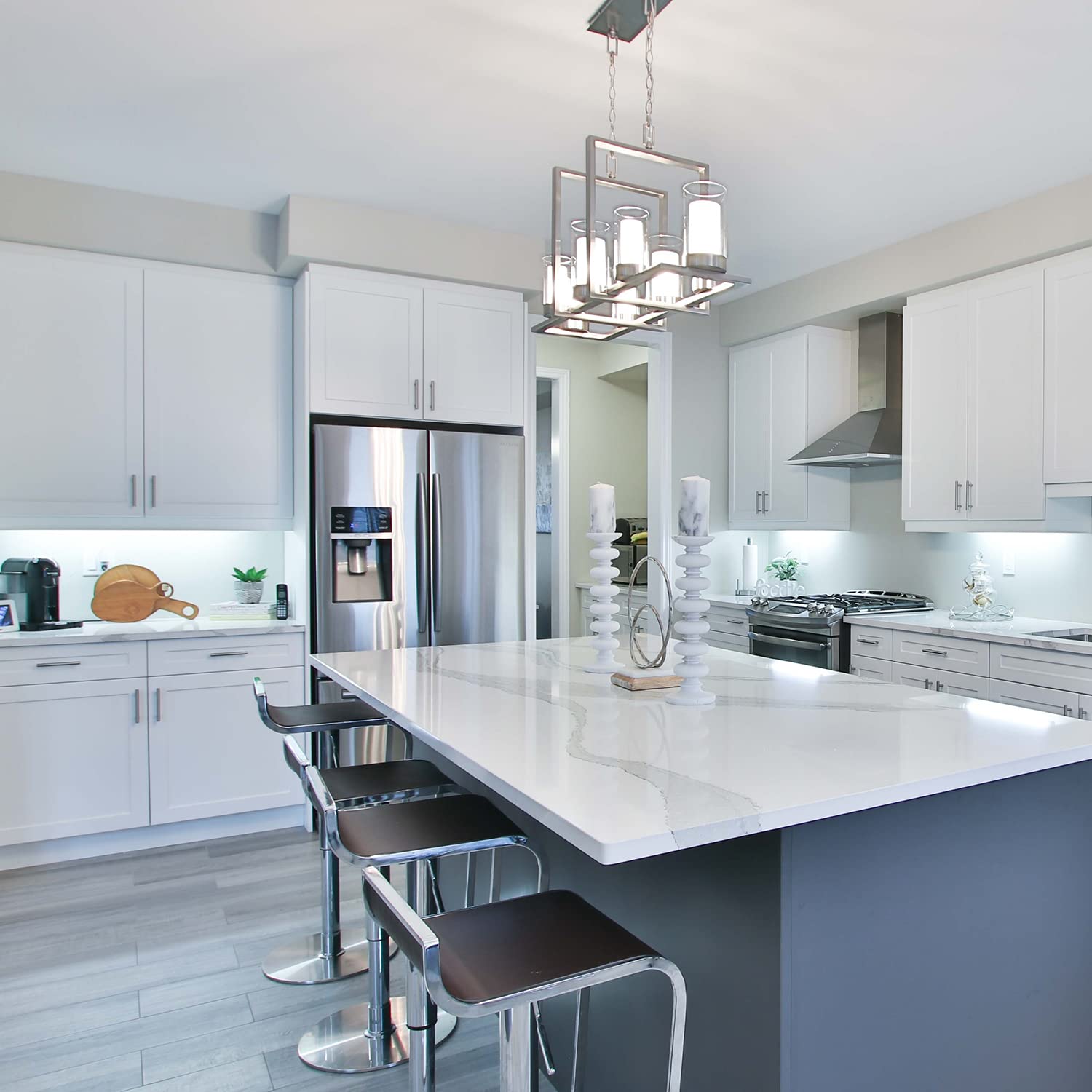 Phopollo White Led Strip Lights , 25Ft Dimmable 6500K Daylight White Led Light Strip, 460 Leds Flexible Led Lights For Bedroom,