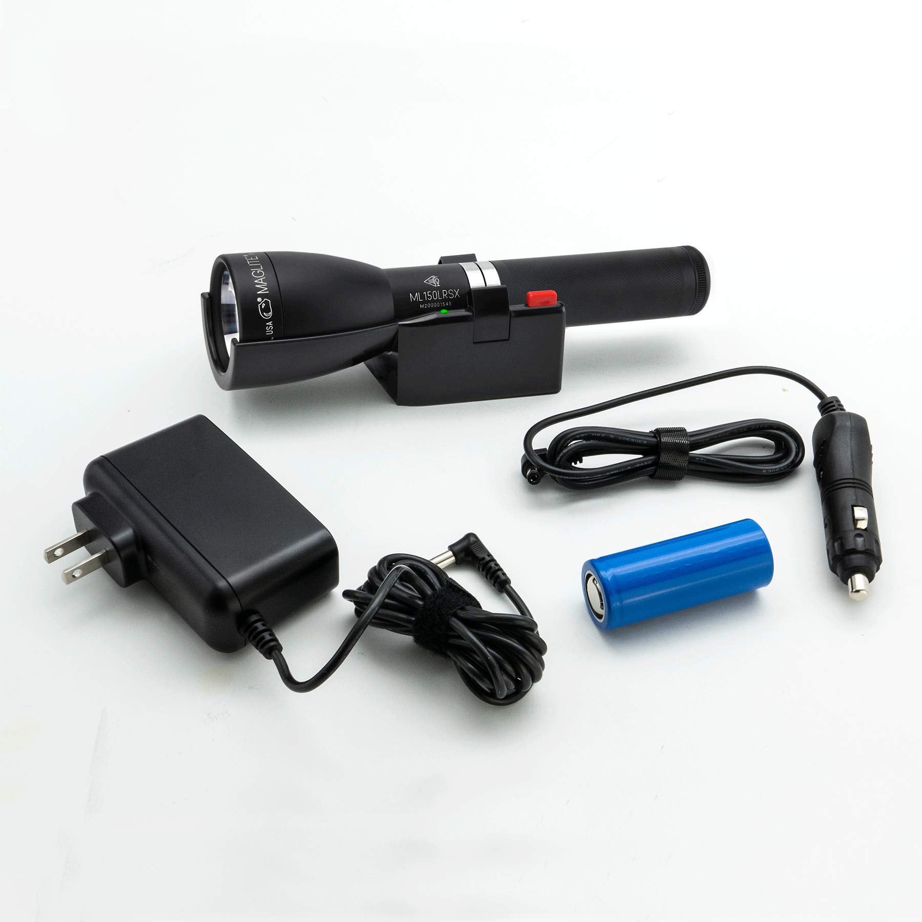 MagLite ML150LRSX Rechargeable LED Flashlight - Anodized Aluminum, Matte Black Finish