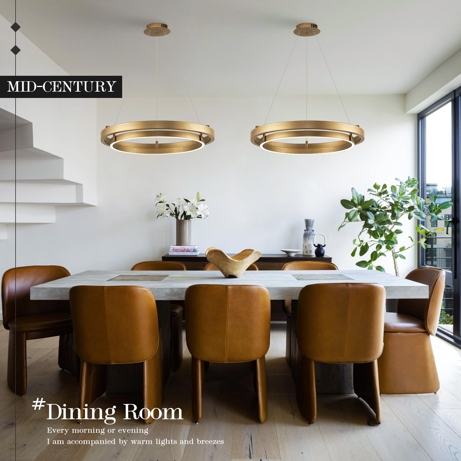 Led Ring Chandelier Brass Gold Chandelier Dimmable Round Foyer Chandeliers Light Modern Circular Chandeliers For Dining Room Ent