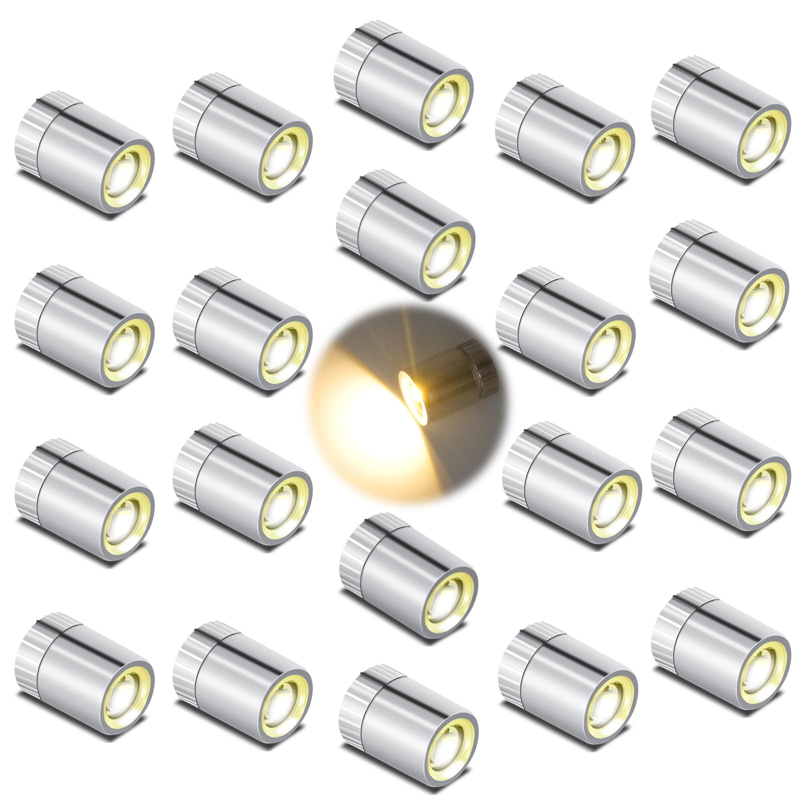 Mini LED Lights  20 PCS Small Spotlight Battery Operated Tiny SMD Lamp for DIY Craft  Model Displays & Miniatures. Perfect for Dioramas  Collectibles  and Custom Builds (20PCS Warm White)