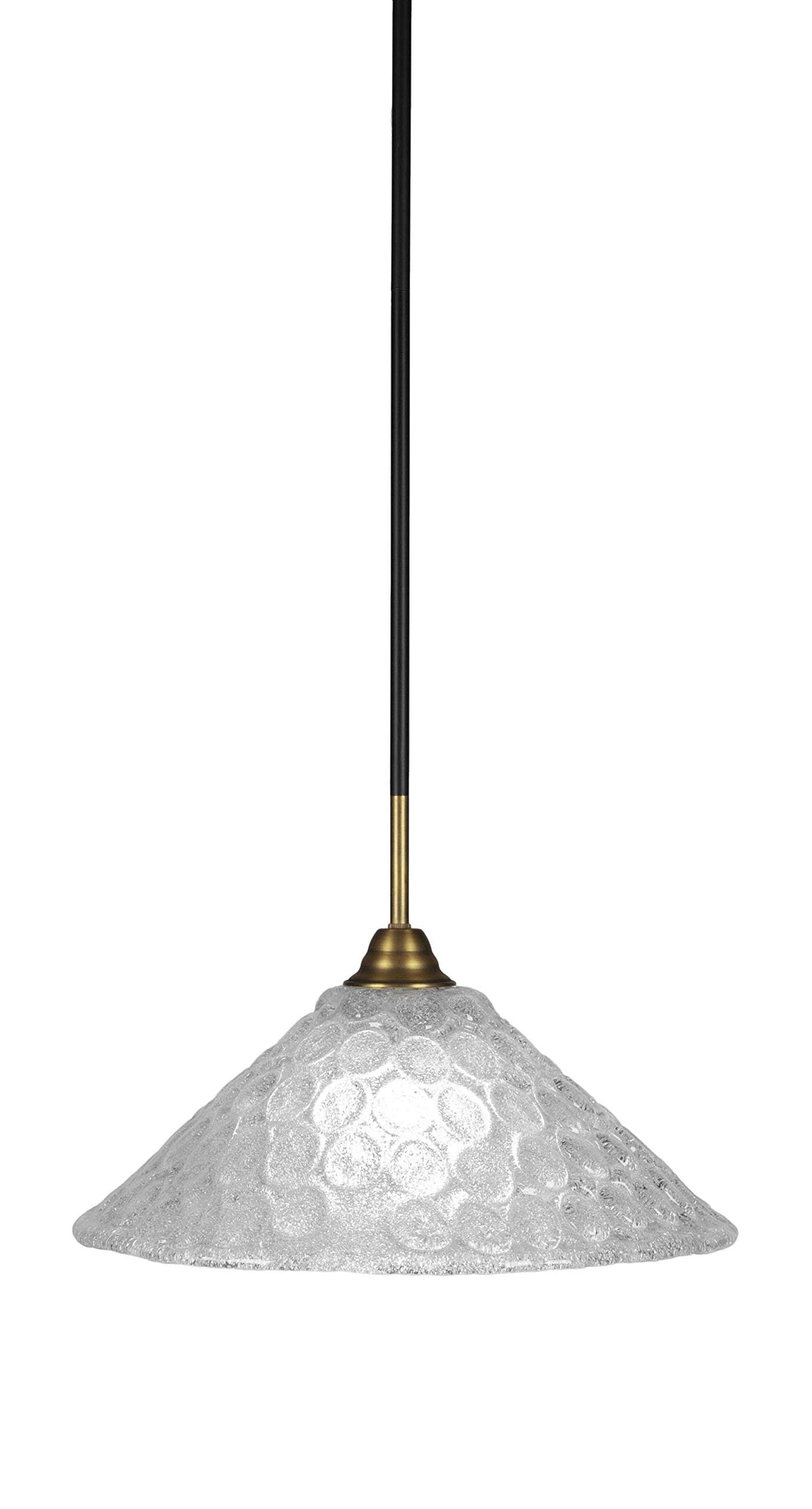 Toltec Lighting Paramount 1 Light Mini Pendant in Matte Black & Brass (3401-MBBR-411)