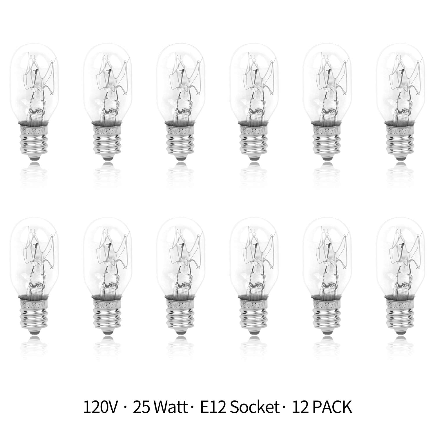 Betus Original Replacement Long Lasting 25 Watt Dimmable E12 Socket Warm White Household Salt Lamp Bulb Candle Warmers - Value P