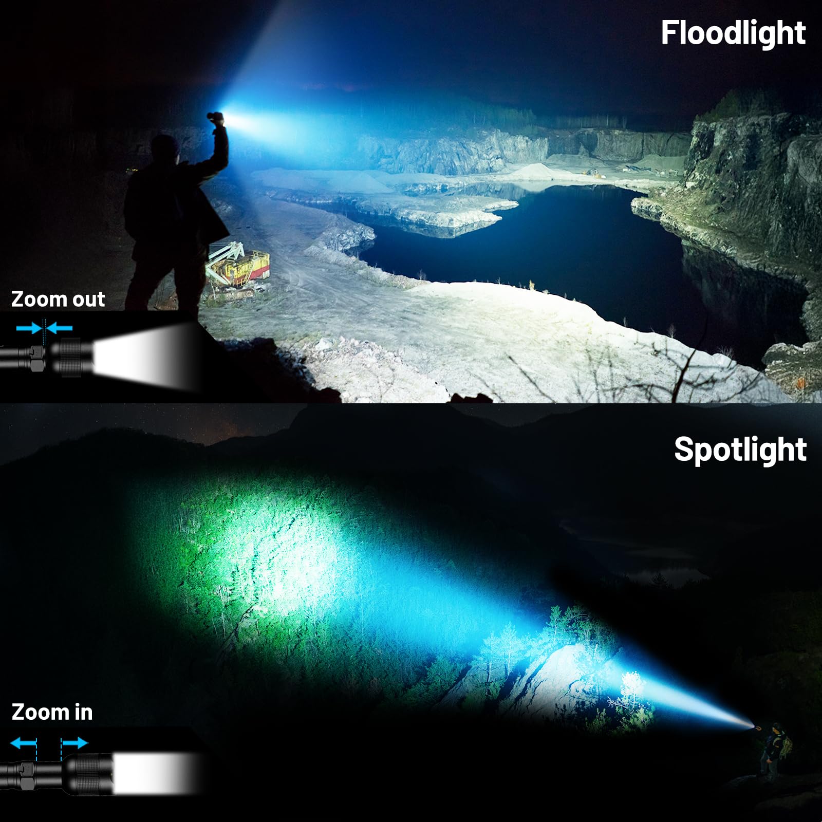 Windele Super Bright 990,000 Lumens Rechargeable Led Flashlight - Waterproof, 5 Modes, Compact Design - Perfect For Camping, Hik