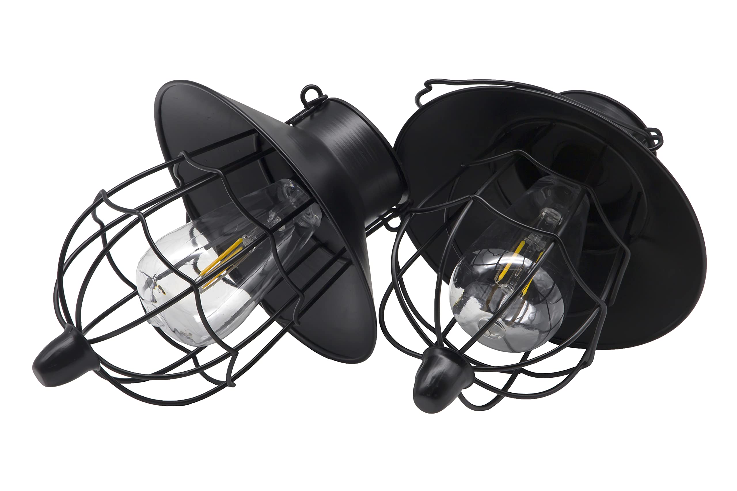 Yakii 2 Pack Solar Lantern Hanging Waterproof Outdoor Metal Solar Lamp With Warm White Light Decorate For Yard Garden Pathway Pa