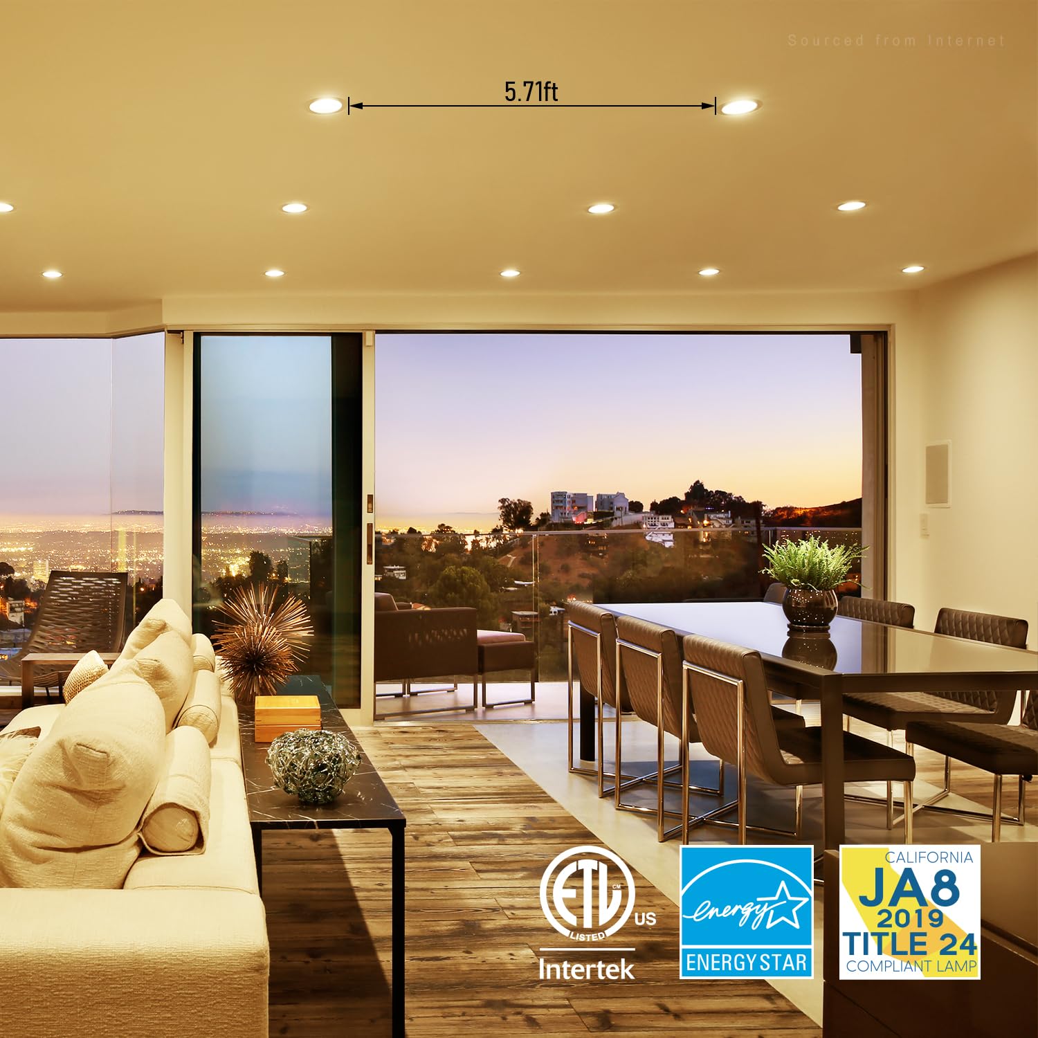 Torchstar E-Lite Series 4 Inch Slim Recessed Lighting With J-Box, 10.5W Ultra-Thin Led Recessed Light, Dimmable Canless Downlight, Etl&Es Listed, Cri90, 2700K Soft White, Satin Nickel, Pack Of 6