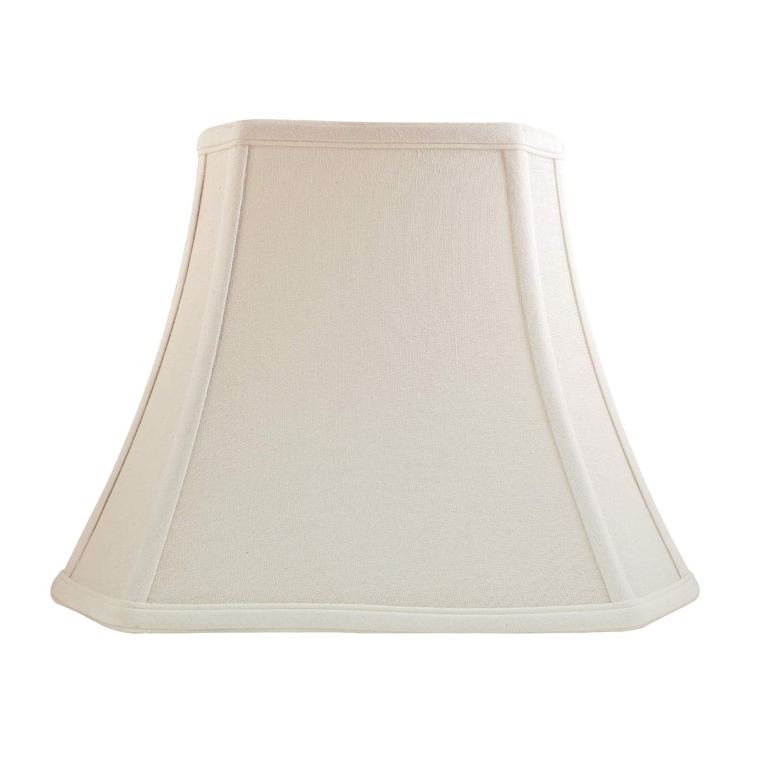 Royal Designs, Inc. Rectangle Cut Corner Lamp Shade, Linen White, 9 x 16 x 12.25, Model BSO-710-16LNWH